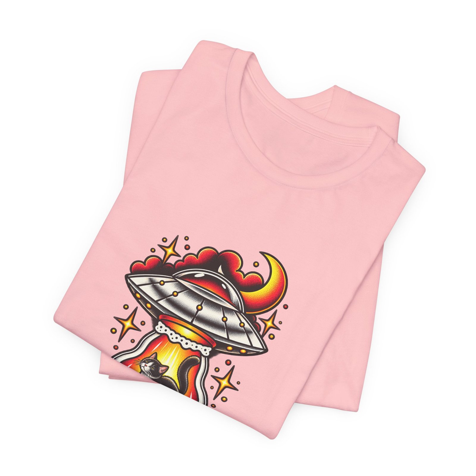 Whatever Spaceship Cat Graphic Tee - Image 43