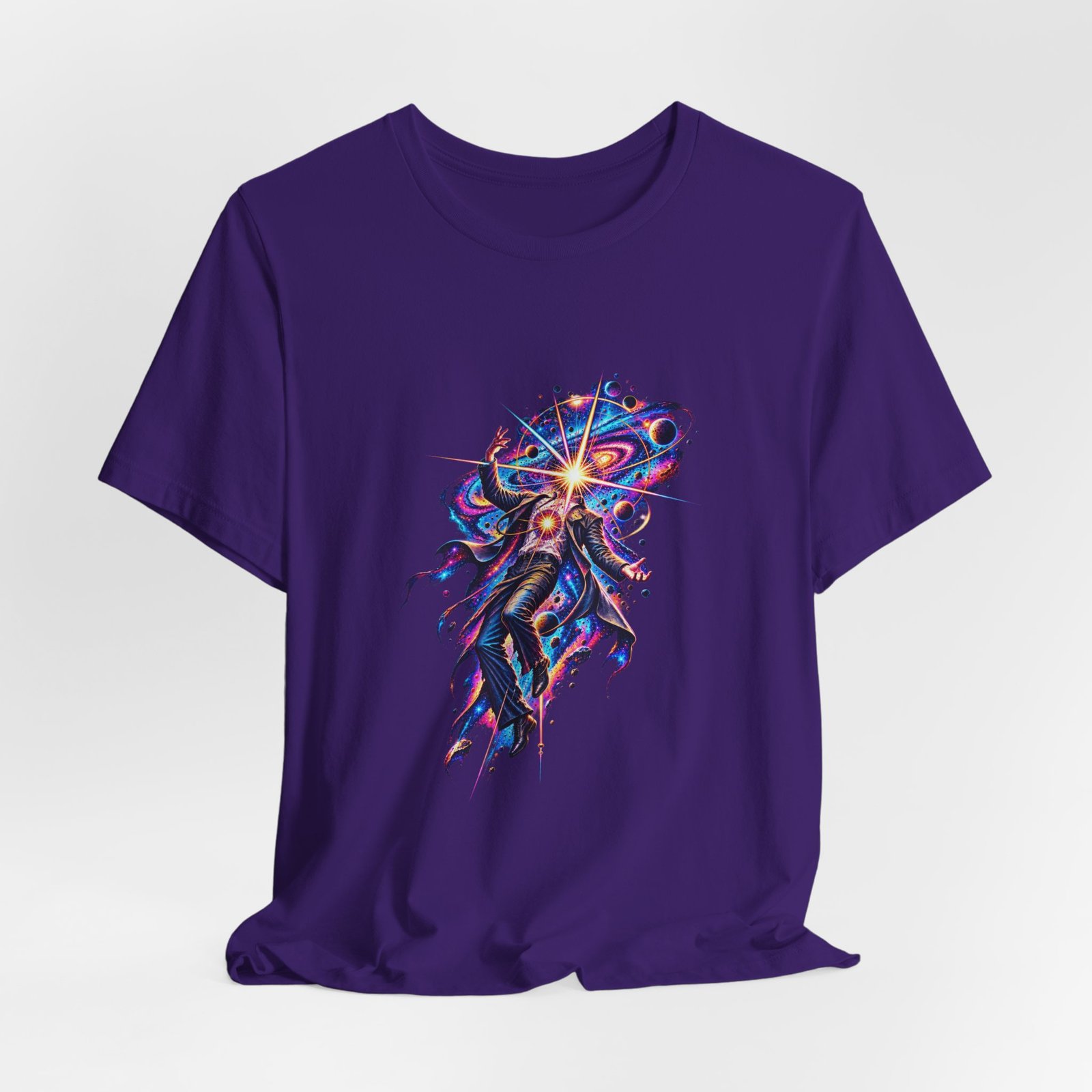 Cosmic Awakening Starburst Human Figure Graphic Tee - Image 28