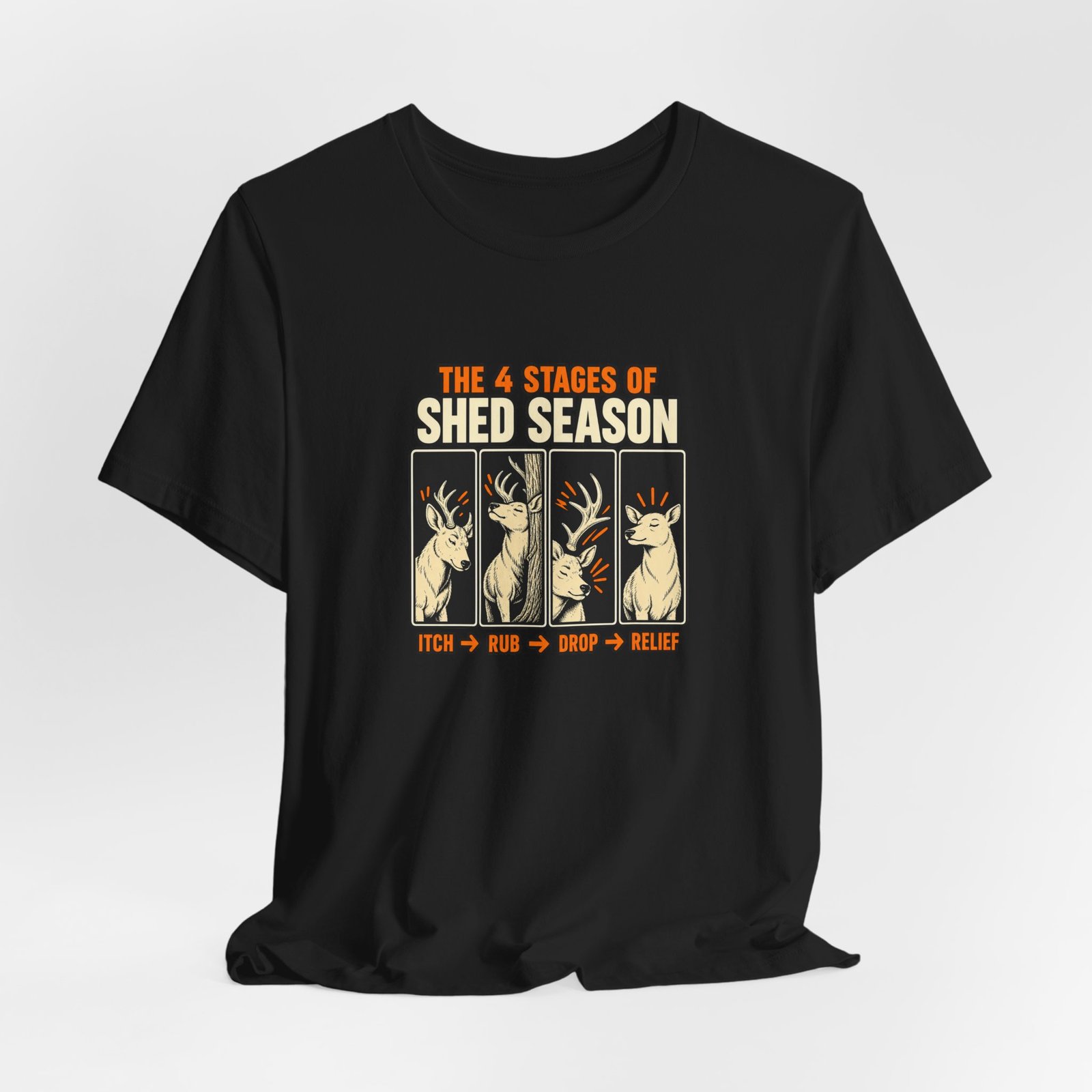 Funny Deer Shed Season Antler Shedding Graphic Tee - Image 16