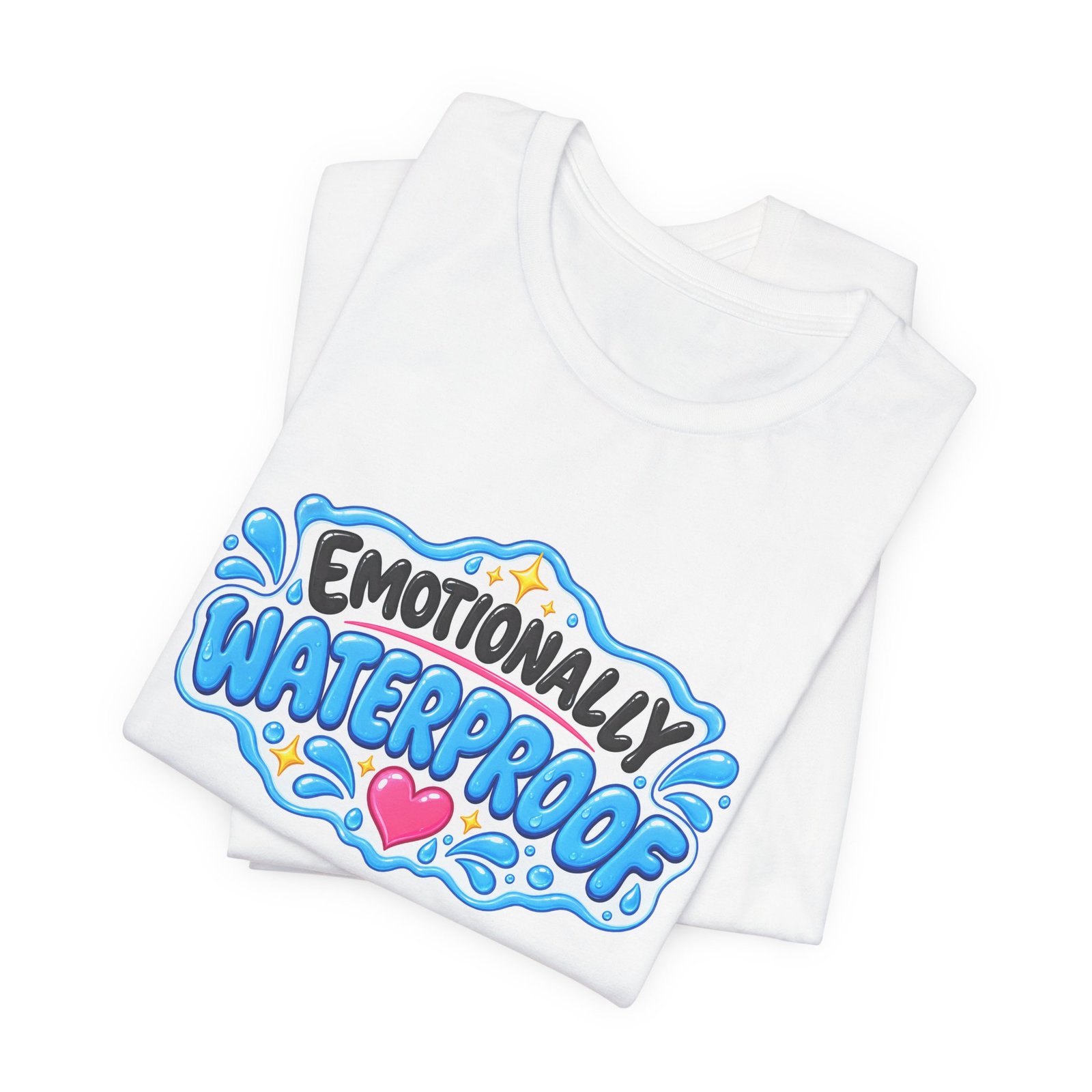 Emotionally Waterproof Makeup Humor Graphic Tee - Image 3