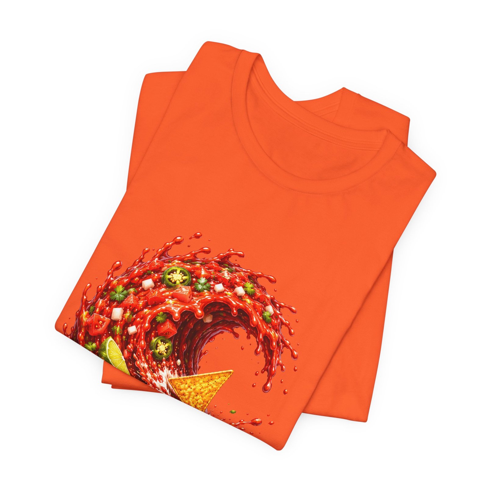 Tortilla Chip Surfing Spicy Salsa Wave Graphic Tee - Image 7