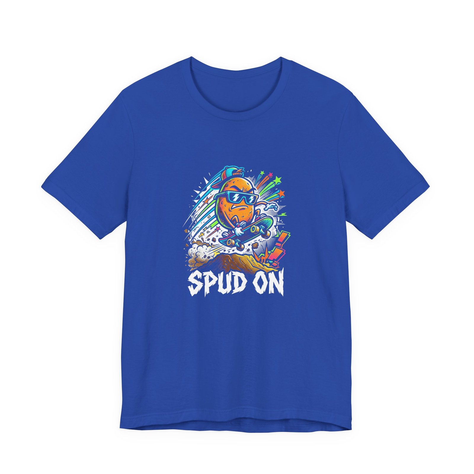 Spud On Skateboarding Potato Cartoon Graphic - Image 17
