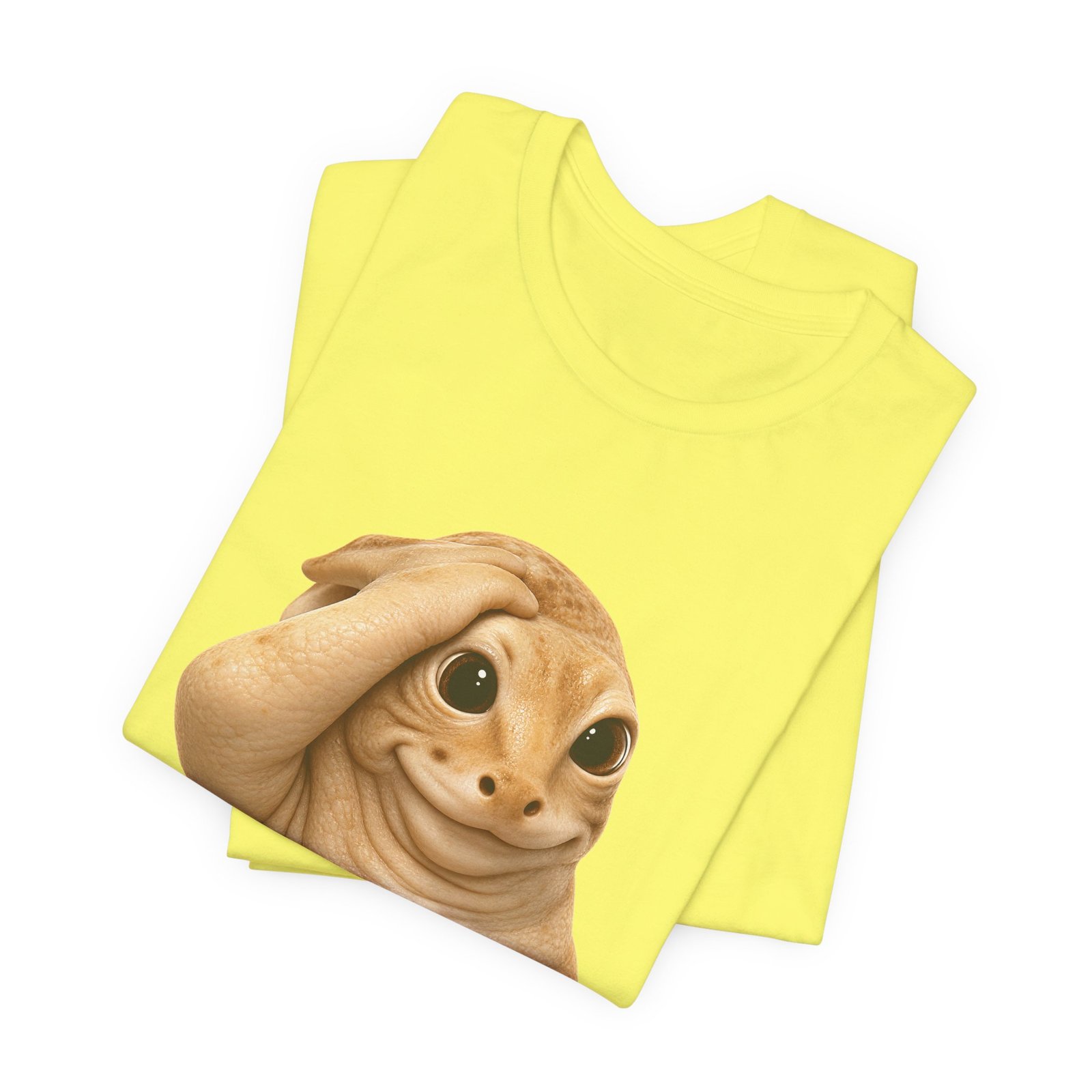 Funny Bashful Cat Reaction Meme Graphic Tee - Image 19