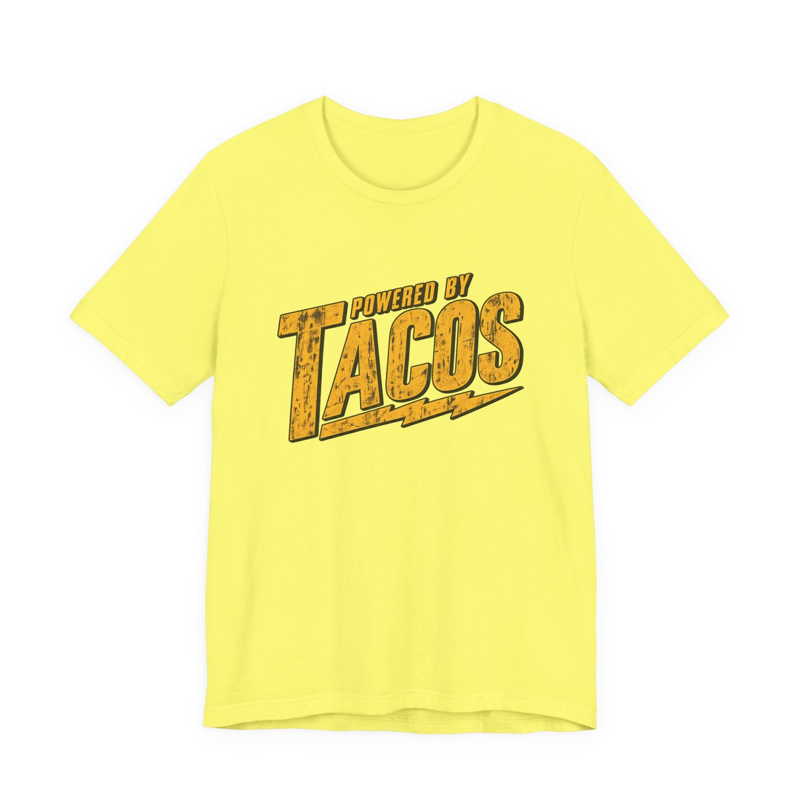 Powered By Tacos Funny Food Lover Quote Graphic Tee - Image 17