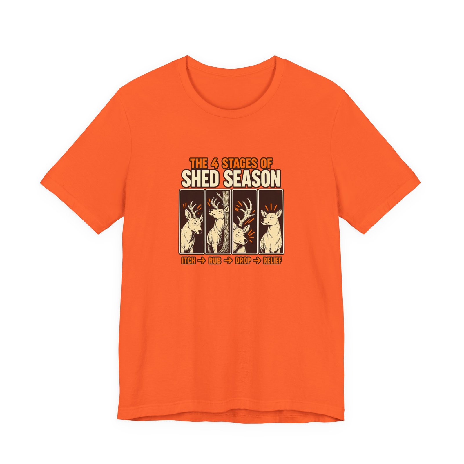 Funny Deer Shed Season Antler Shedding Graphic Tee - Image 5