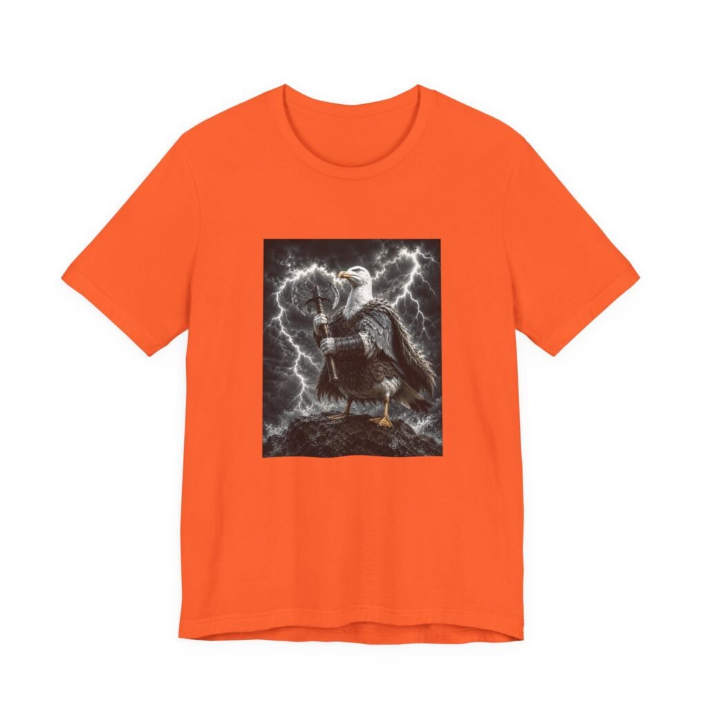 Stormy Viking Eagle Warrior With Battle Axe Graphic Tee