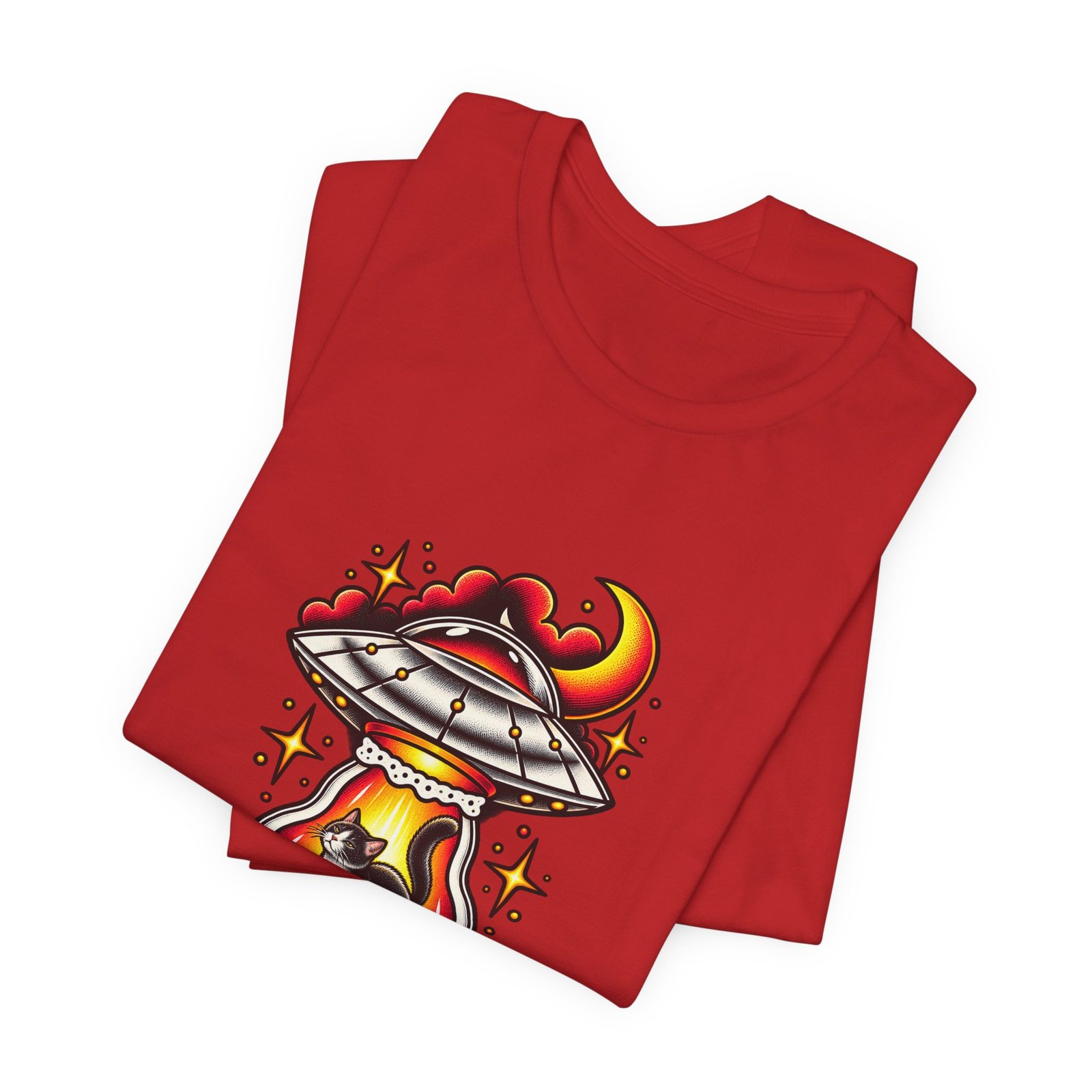 Whatever Spaceship Cat Graphic Tee - Image 47