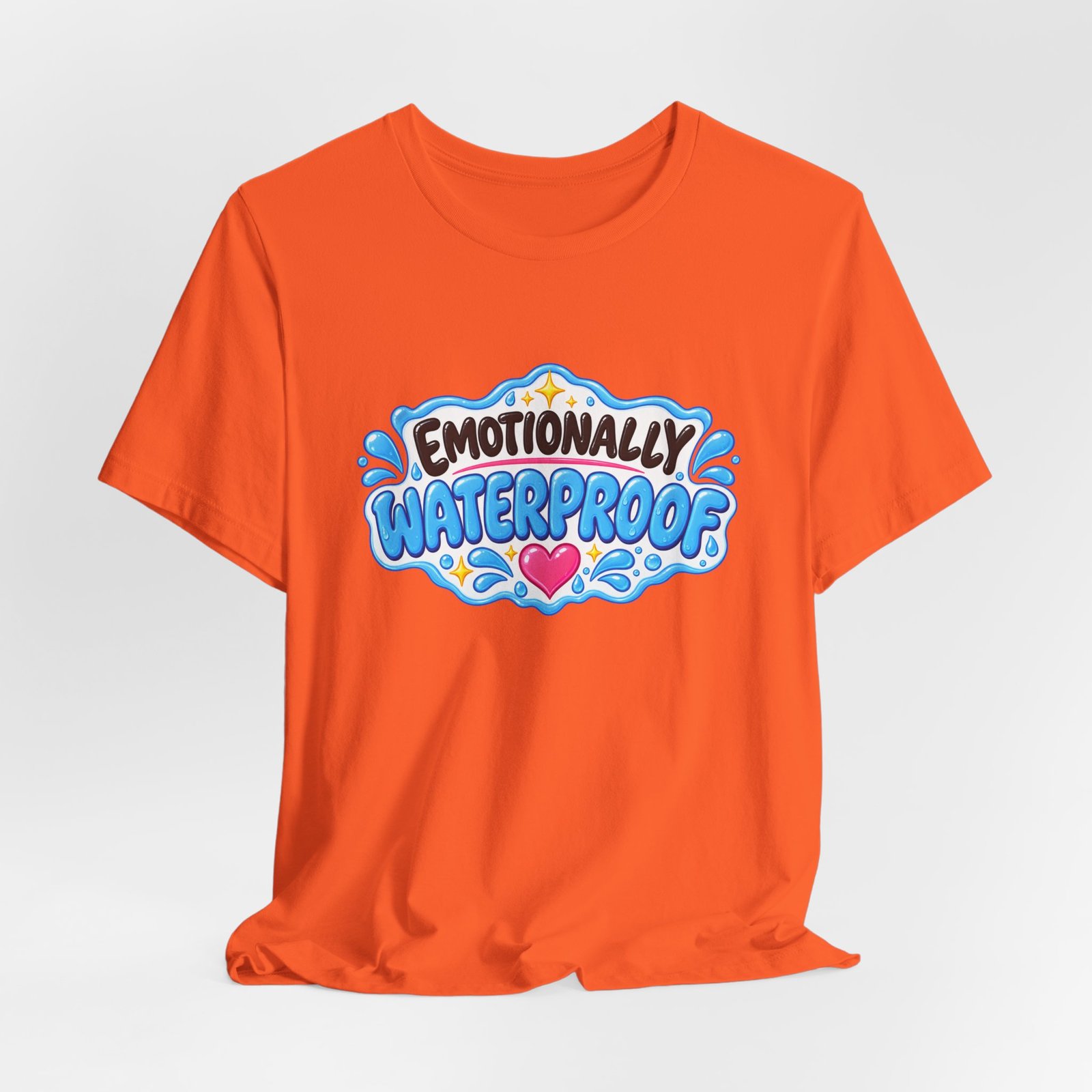 Emotionally Waterproof Makeup Humor Graphic Tee - Image 8