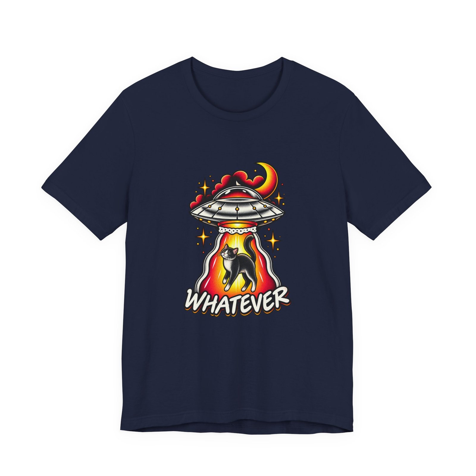 Whatever Spaceship Cat Graphic Tee - Image 33