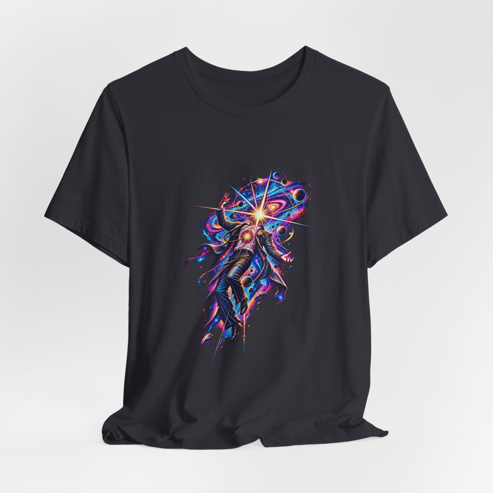 Cosmic Awakening Starburst Human Figure Graphic Tee - Image 12