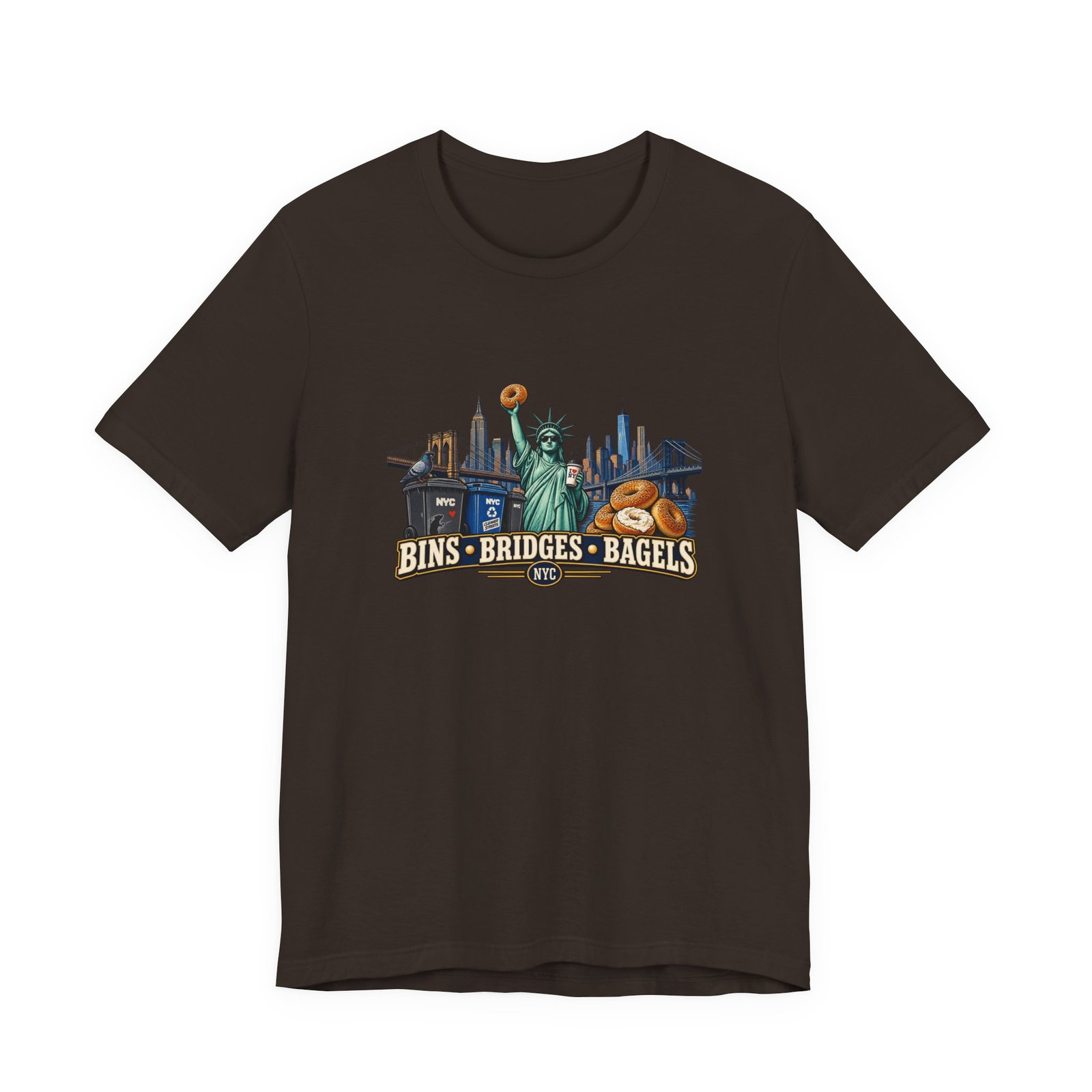 NYC Cleaner Streets Liberty Bagels Graphic Tee - Image 9