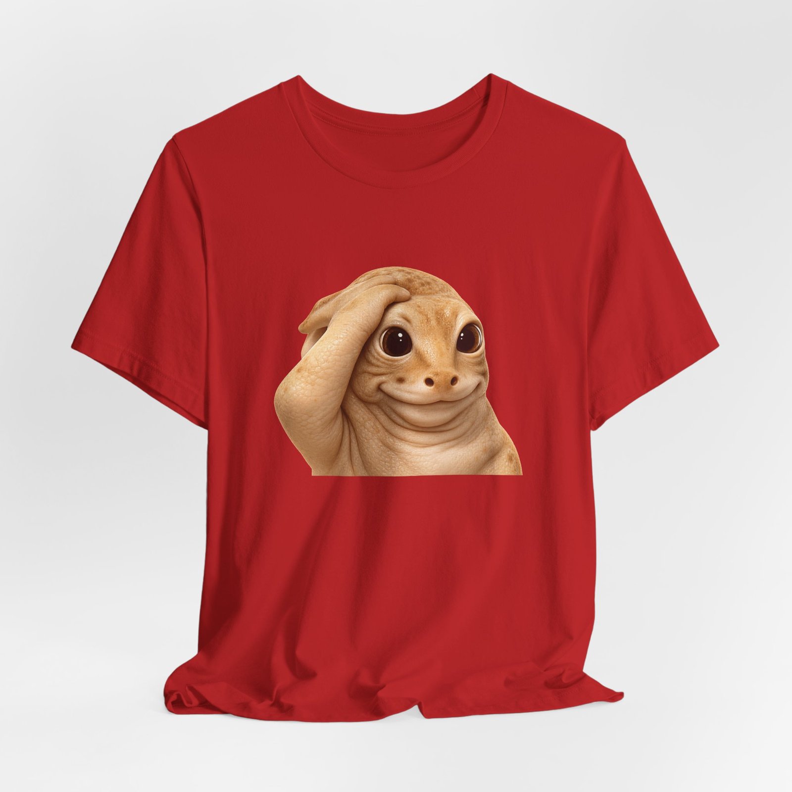 Funny Bashful Cat Reaction Meme Graphic Tee - Image 48