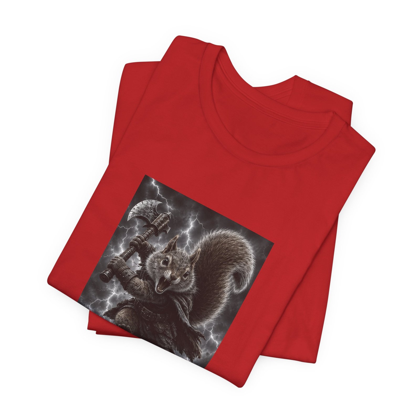 Epic Squirrel Warrior With Axe Graphic Tee - Image 47