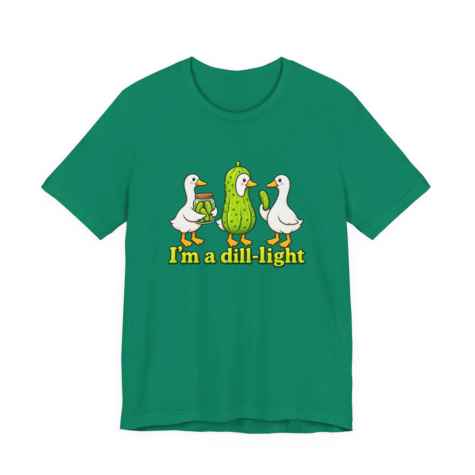 I'm A Dill-Light Funny Goose Pickle Pun Graphic Tee - Image 25