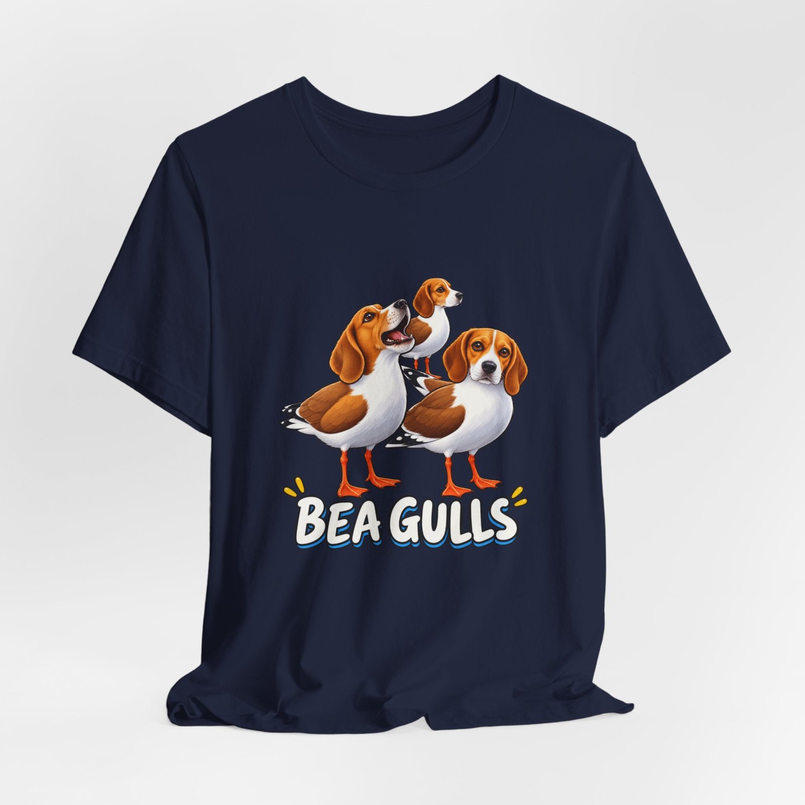 Beagulls Funny Beagle Seagull Pun Hybrid Birds Graphic Tee - Image 36