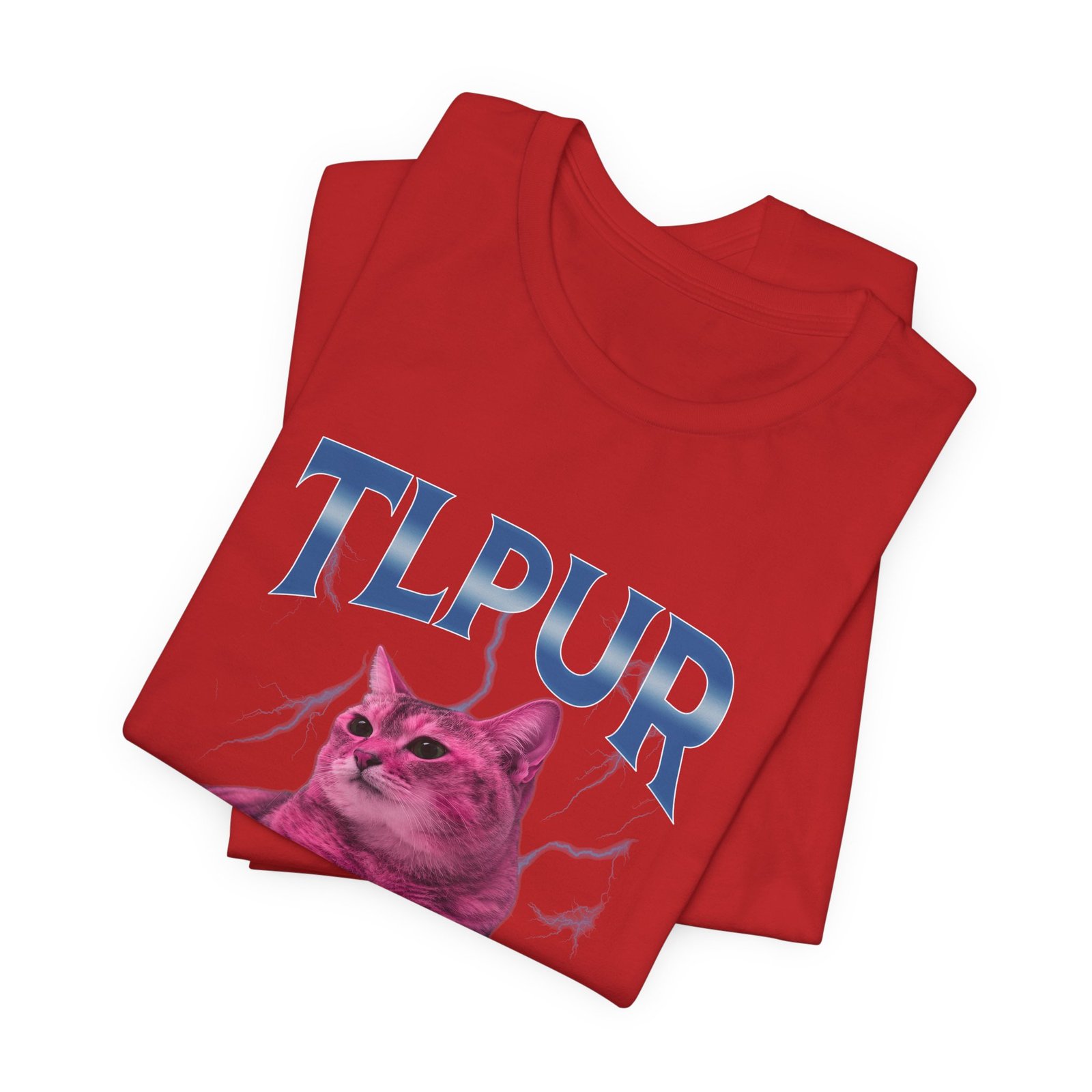 Bootleg TLPUR Meme Pink Cat Blue Splash Graphic Graphic Tee - Image 31
