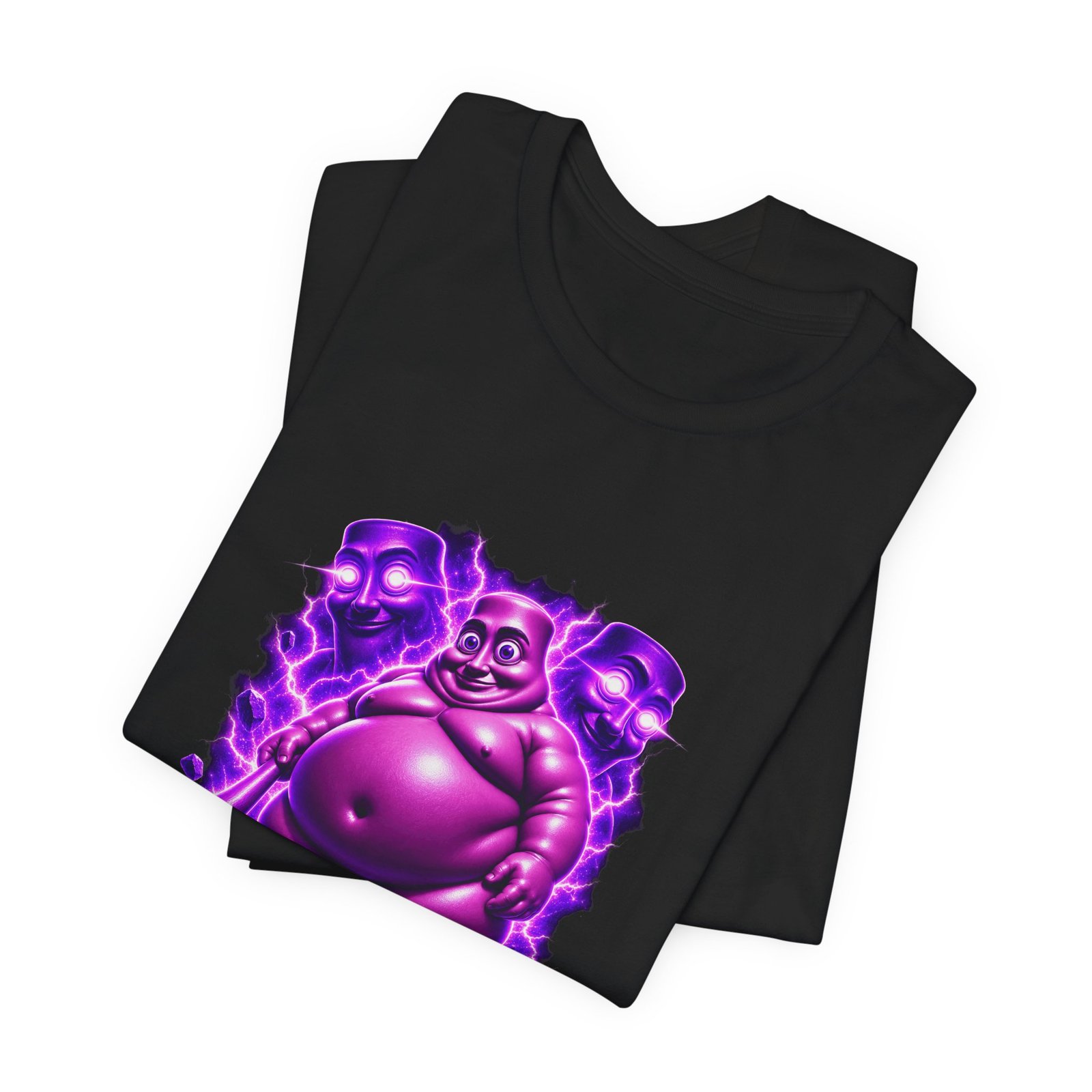 Fat Tung Sahur Purple Brainrot Unhinged Laser Beam Eyes Graphic Tee - Image 3