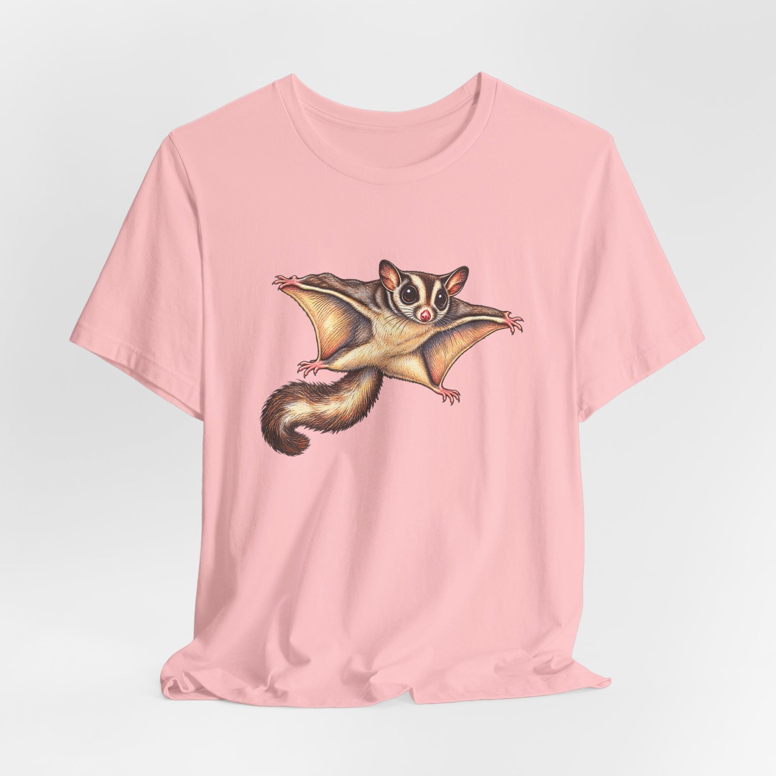 Sugar Glider Mid Glide Squirrel Wildlife Flying Illustration Graphic Tee - Image 44