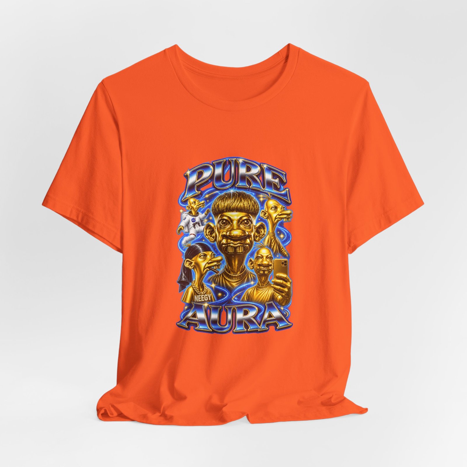 Pure Charisma Aura Neegy Cosmic Selfie Charisma Graphic Tee - Image 8