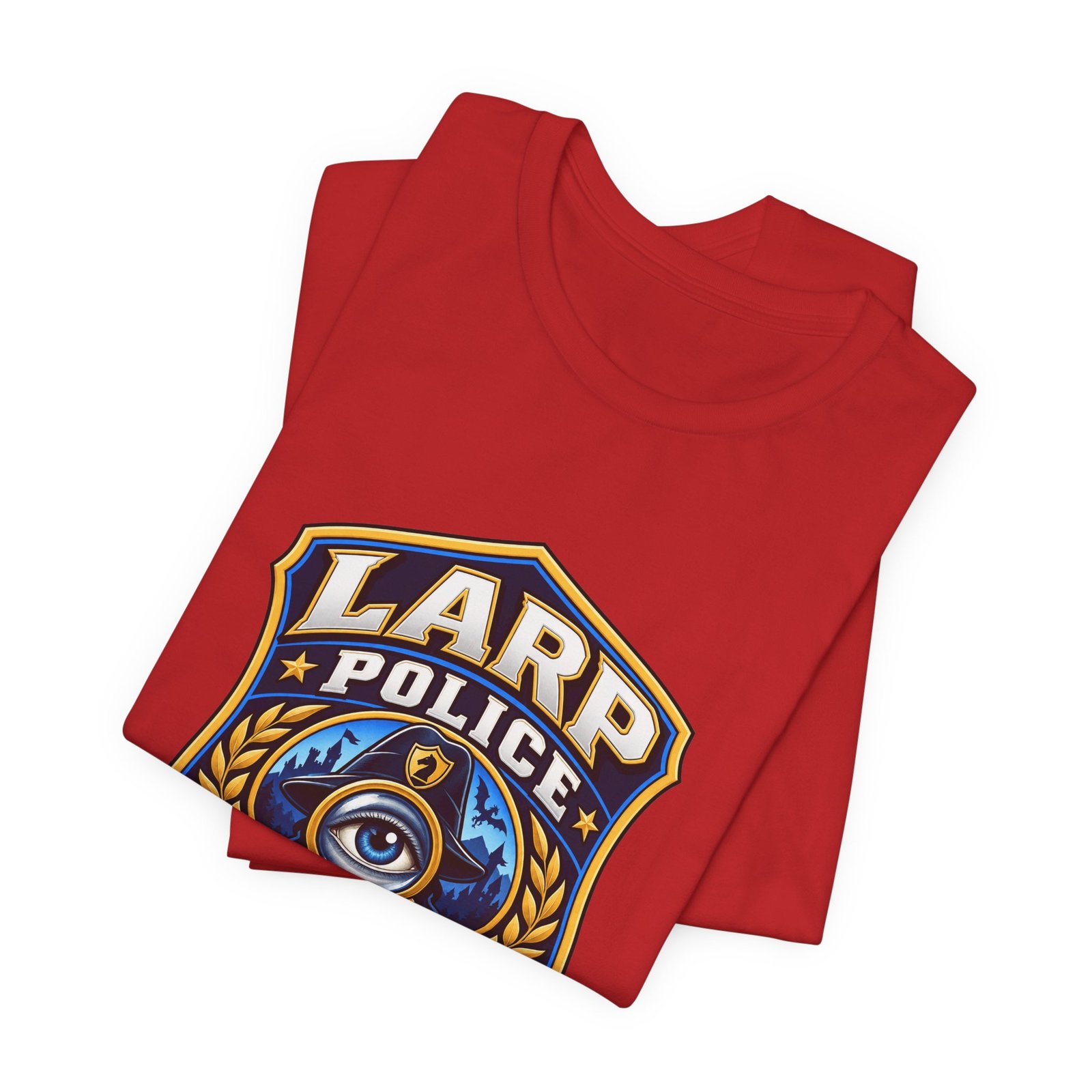 LARP Police Observe Verify Question Badge Tee - Image 47