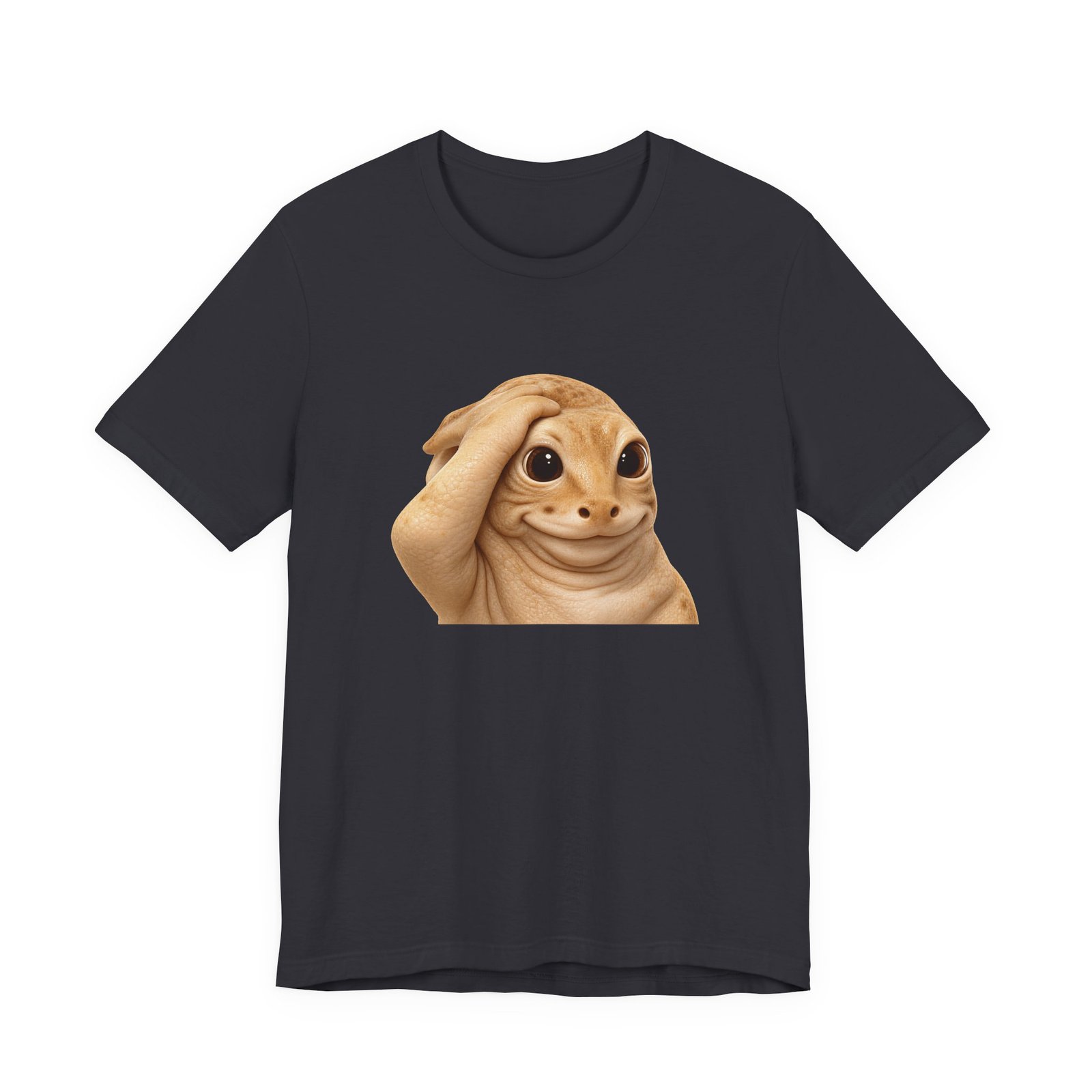 Funny Bashful Cat Reaction Meme Graphic Tee - Image 21