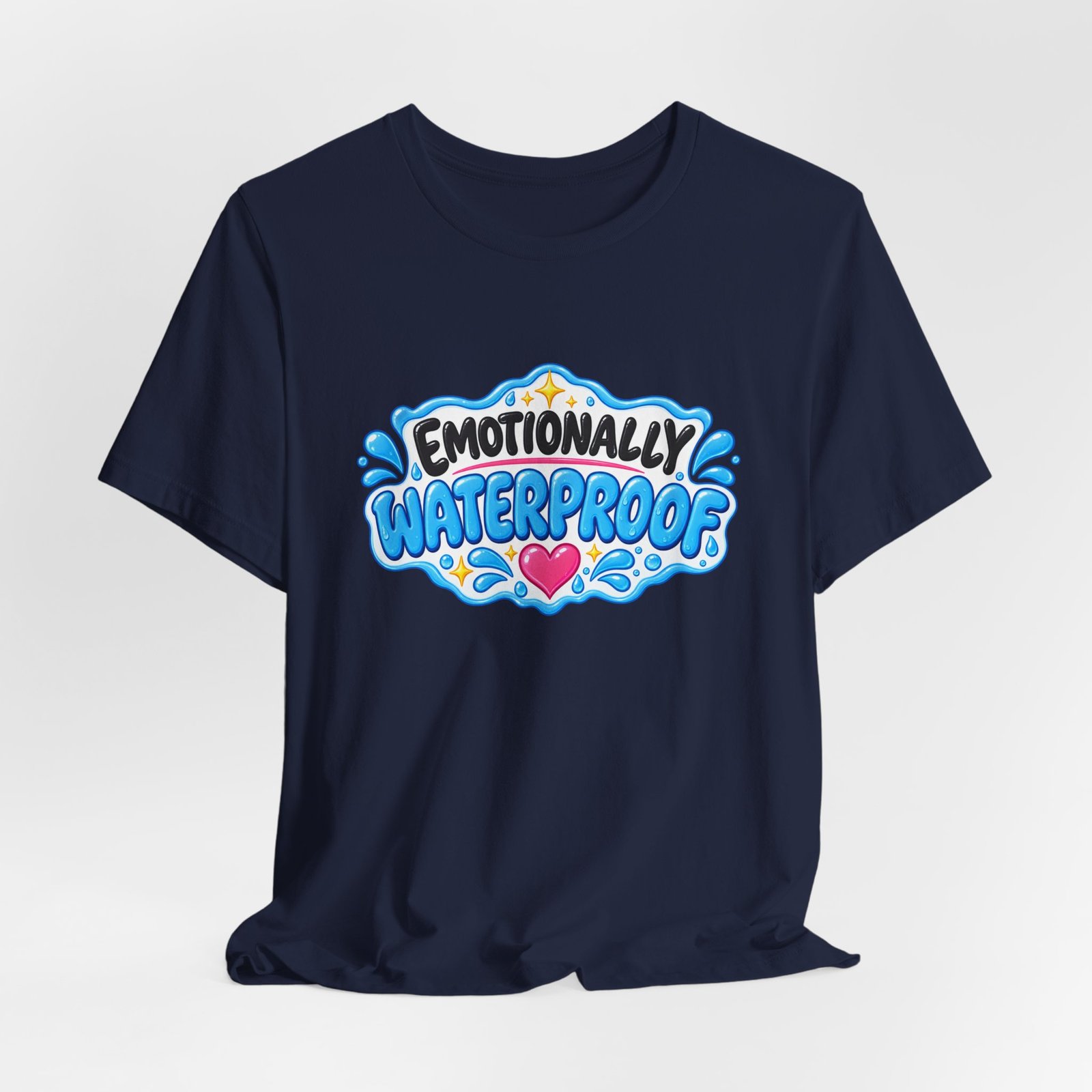 Emotionally Waterproof Makeup Humor Graphic Tee - Image 36