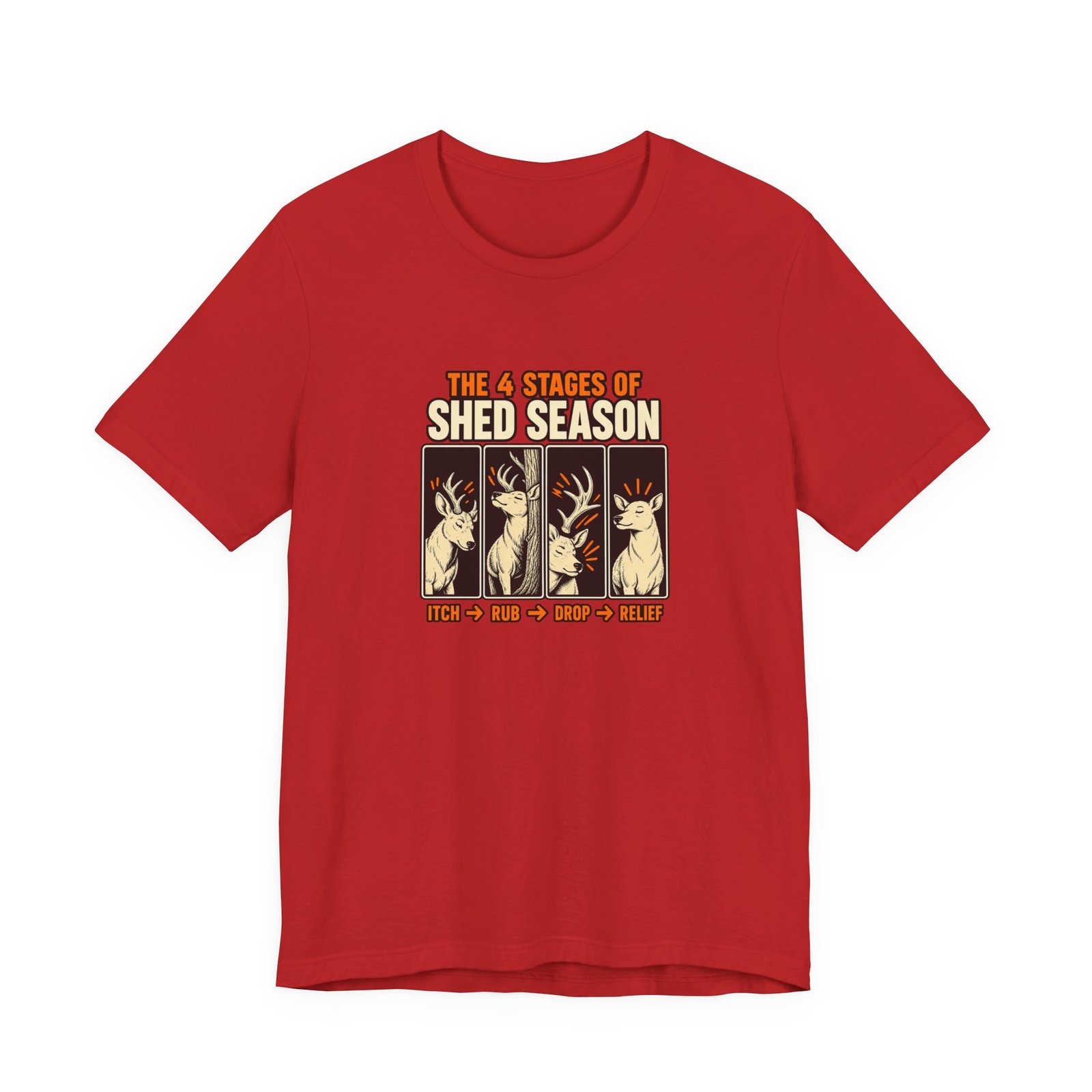 Funny Deer Shed Season Antler Shedding Graphic Tee - Image 45