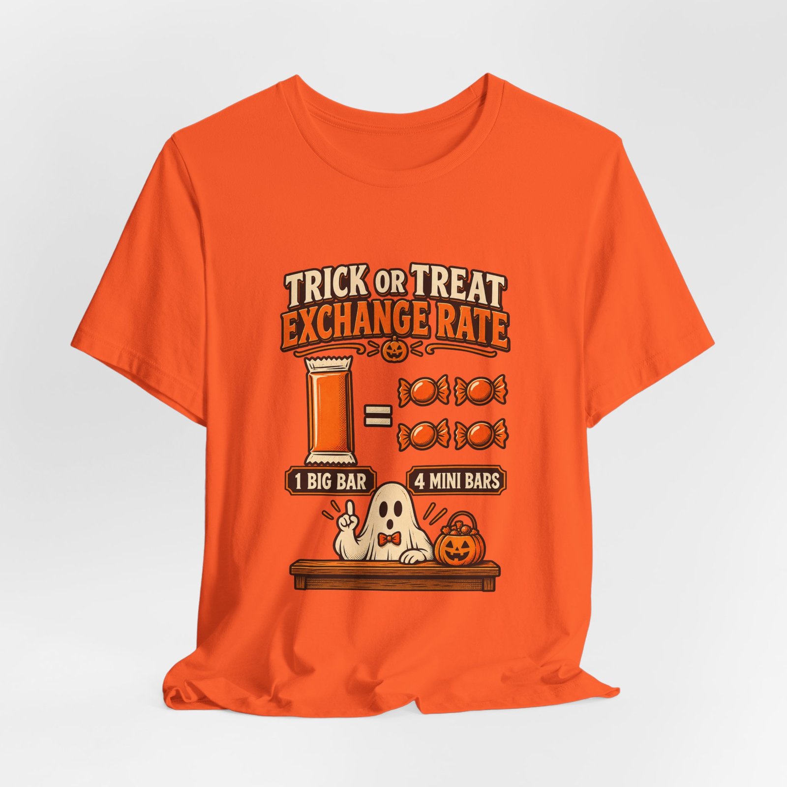 Trick Treat Candy Exchange Rate Halloween Graphic Tee - Image 8