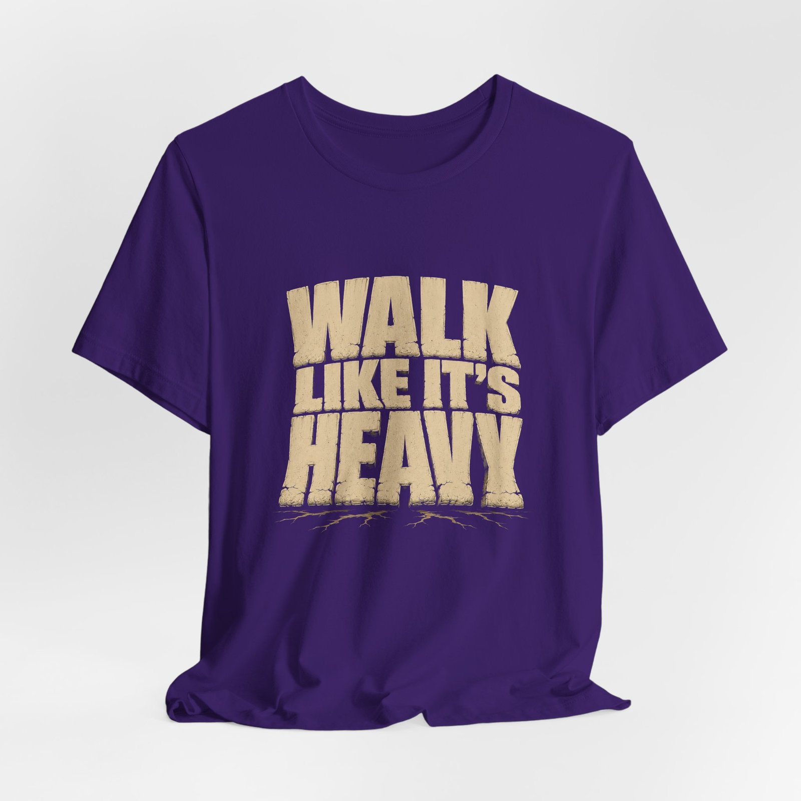 Walk Like It’s Heavy Cracked Lettering Graphic Tee - Image 28