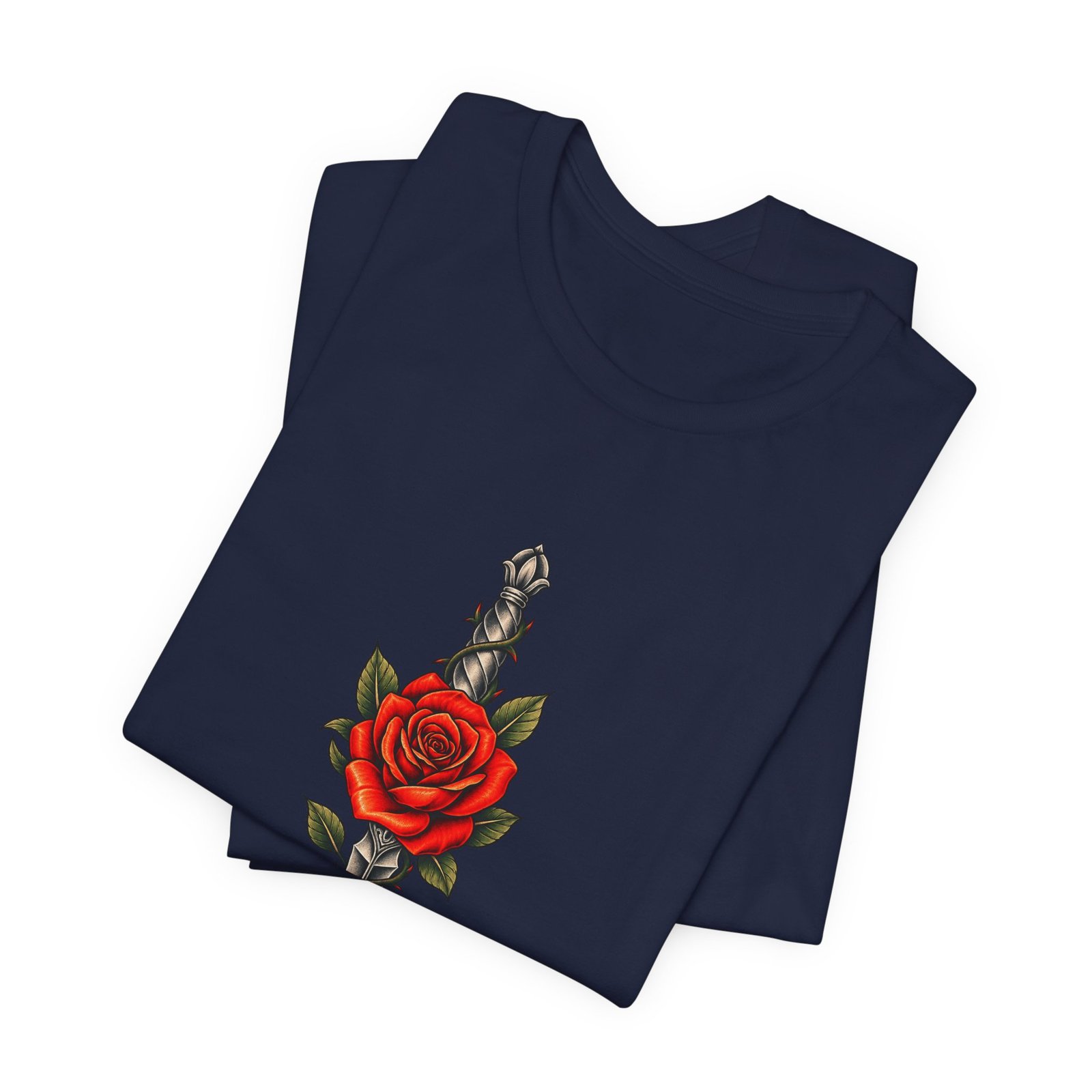 Rose Thorny Dagger Graphic Tee - Image 35