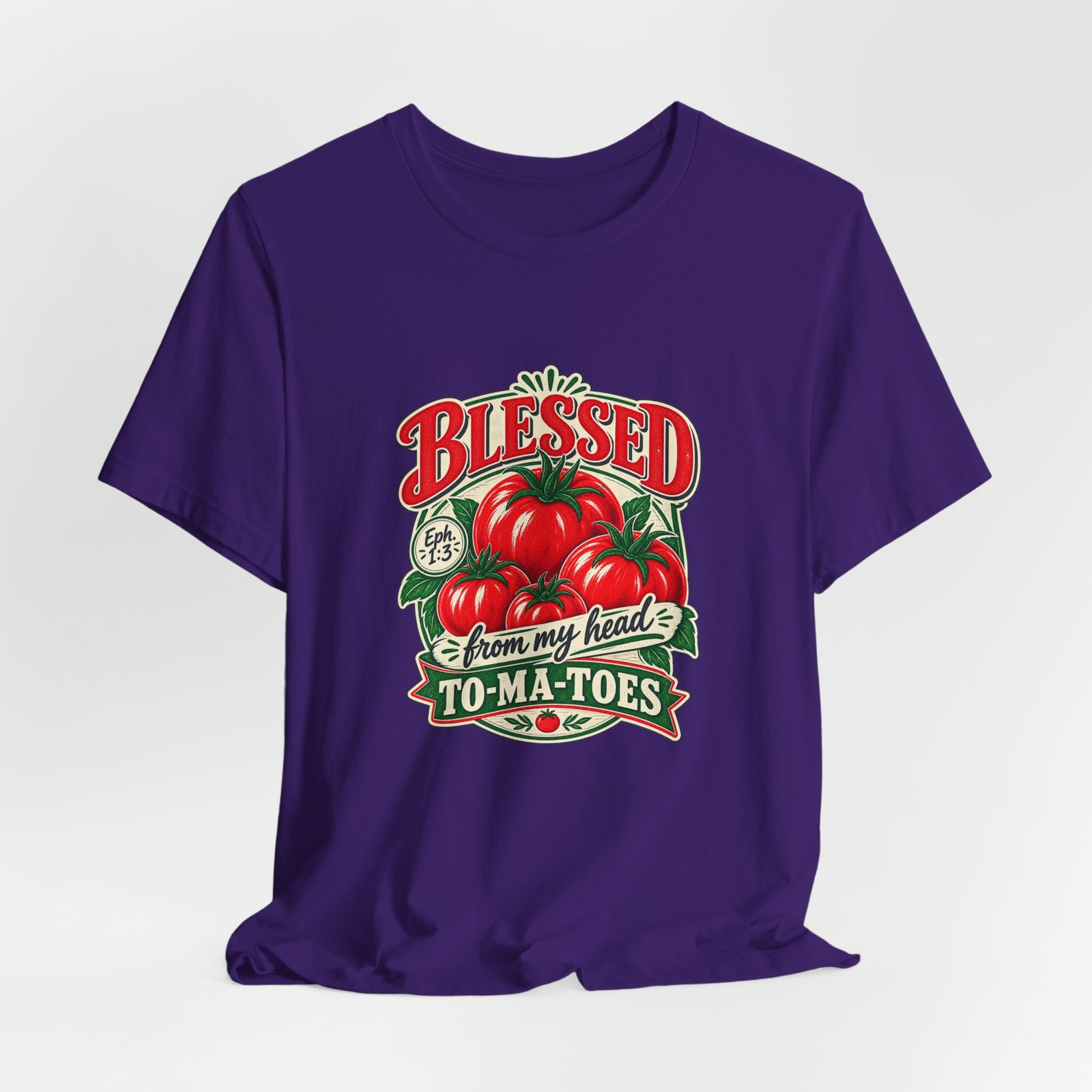 Blessed From My Head To-Ma-Toes Tomato Pun Graphic Tee - Image 40