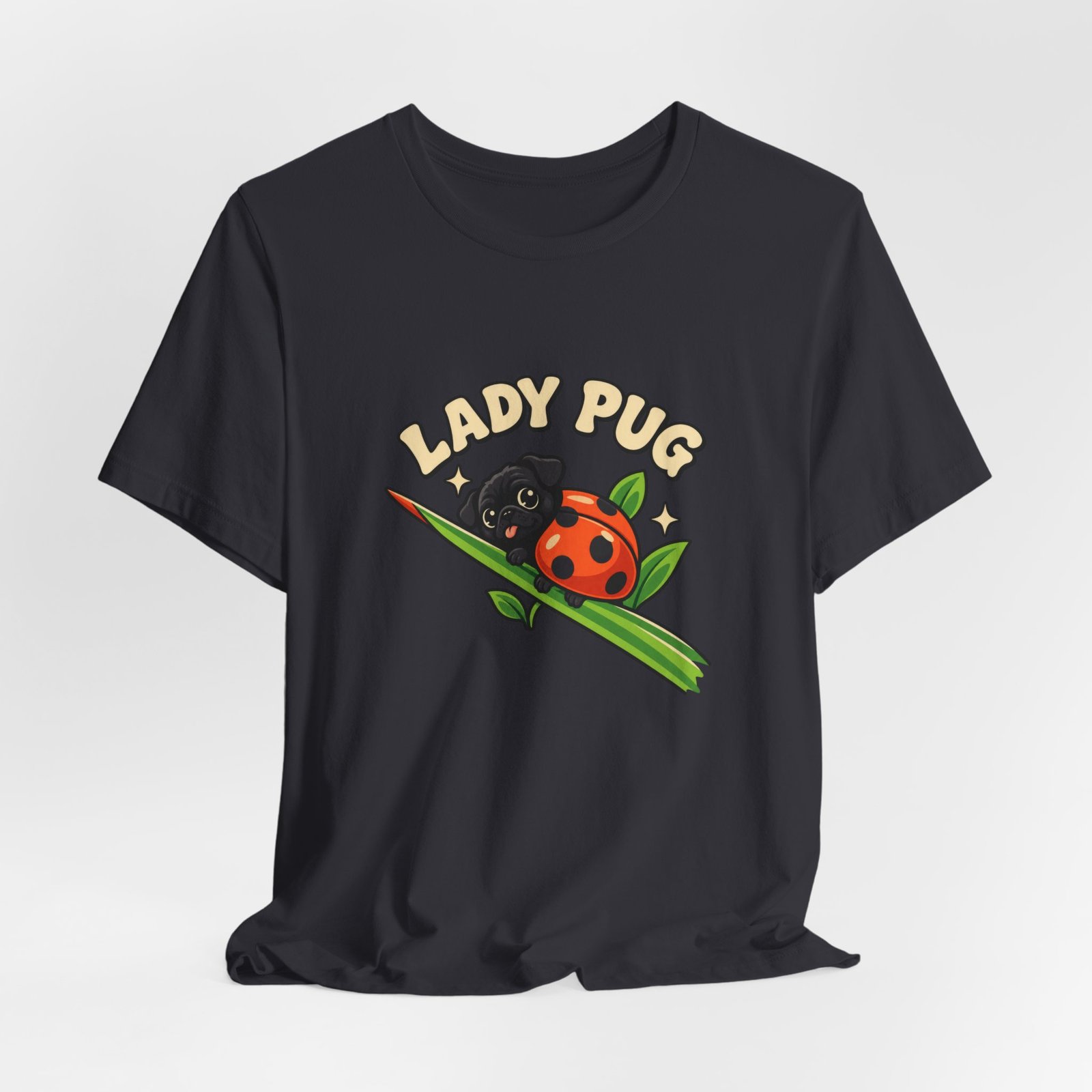 Lady Pug Cute Ladybug Dog Pun Graphic Tee - Image 24