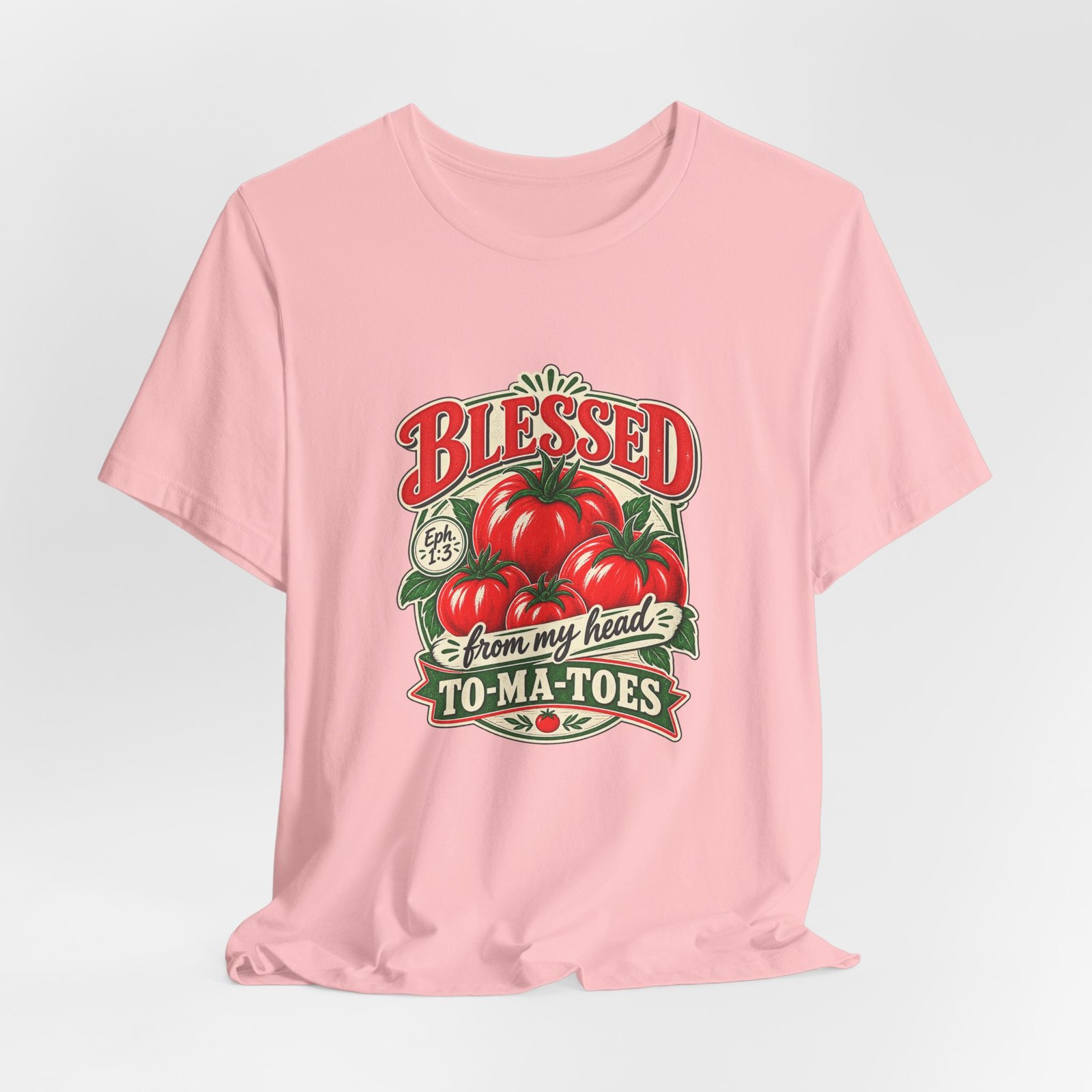 Blessed From My Head To-Ma-Toes Tomato Pun Graphic Tee - Image 44