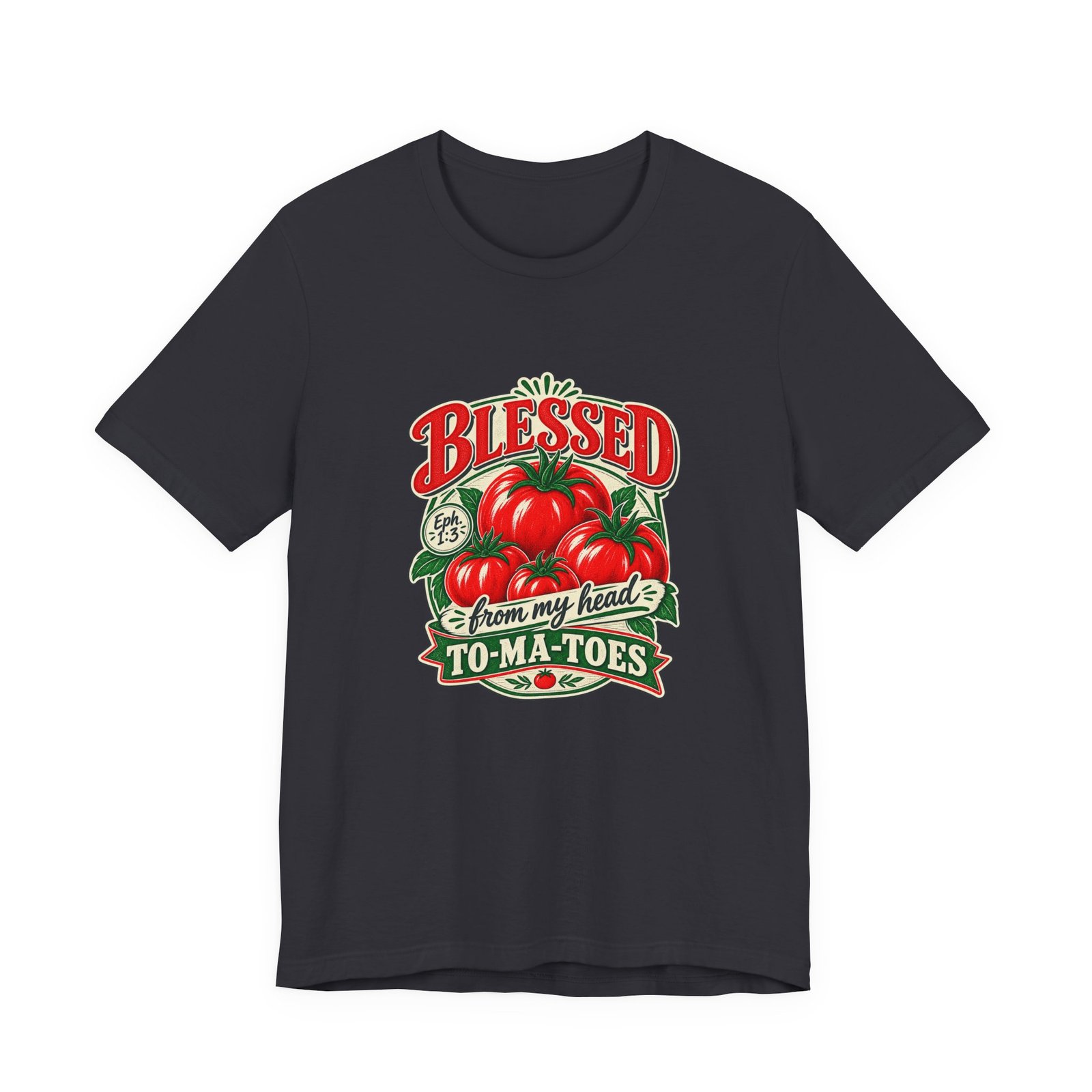 Blessed From My Head To-Ma-Toes Tomato Pun Graphic Tee - Image 21