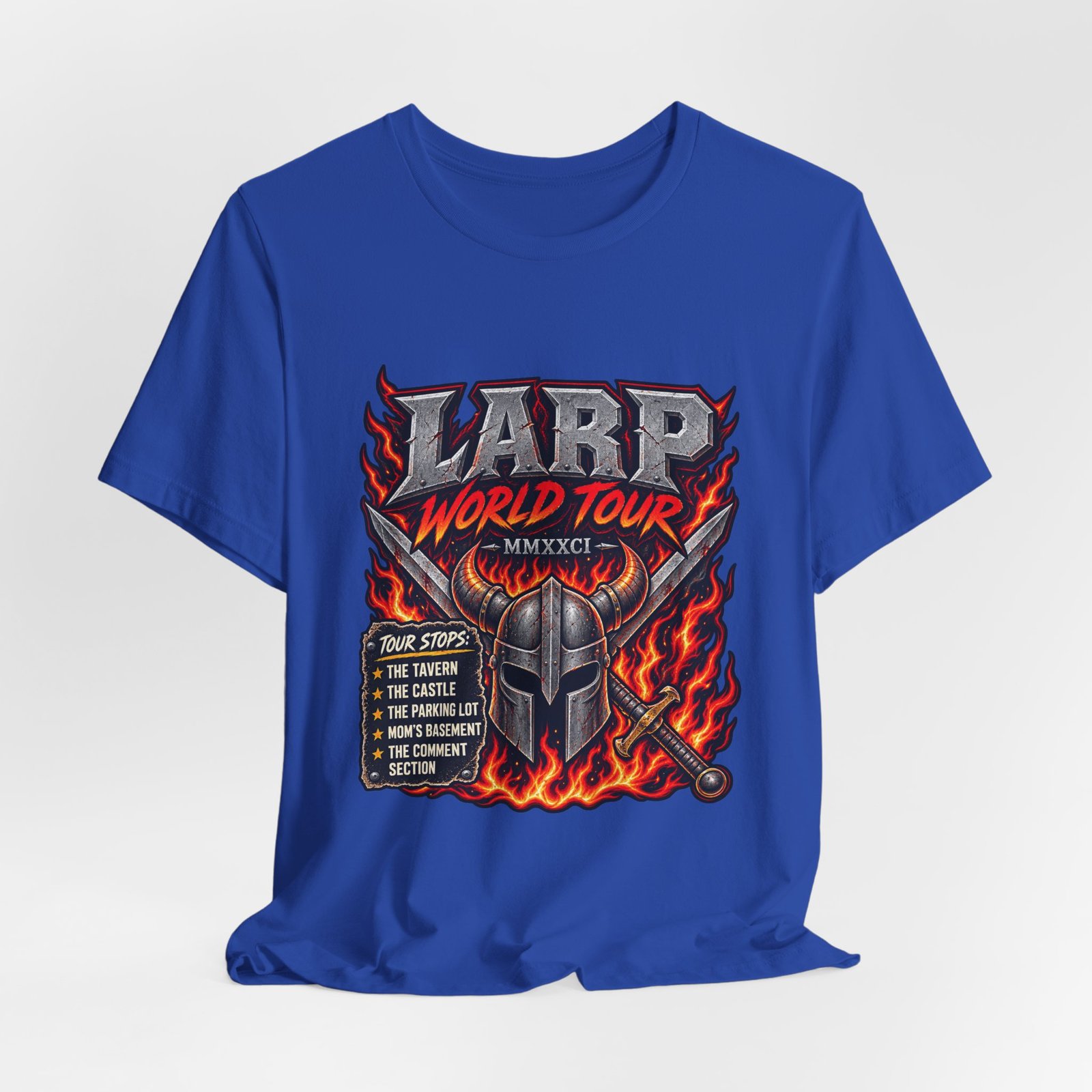 LARP Tour Fantasy Role Playing Humor Graphic Tee - Image 20
