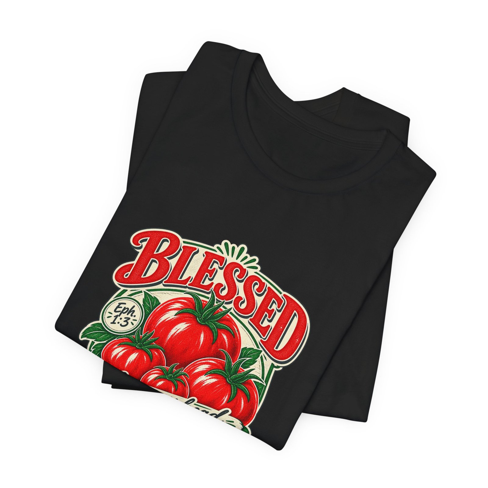 Blessed From My Head To-Ma-Toes Tomato Pun Graphic Tee - Image 15