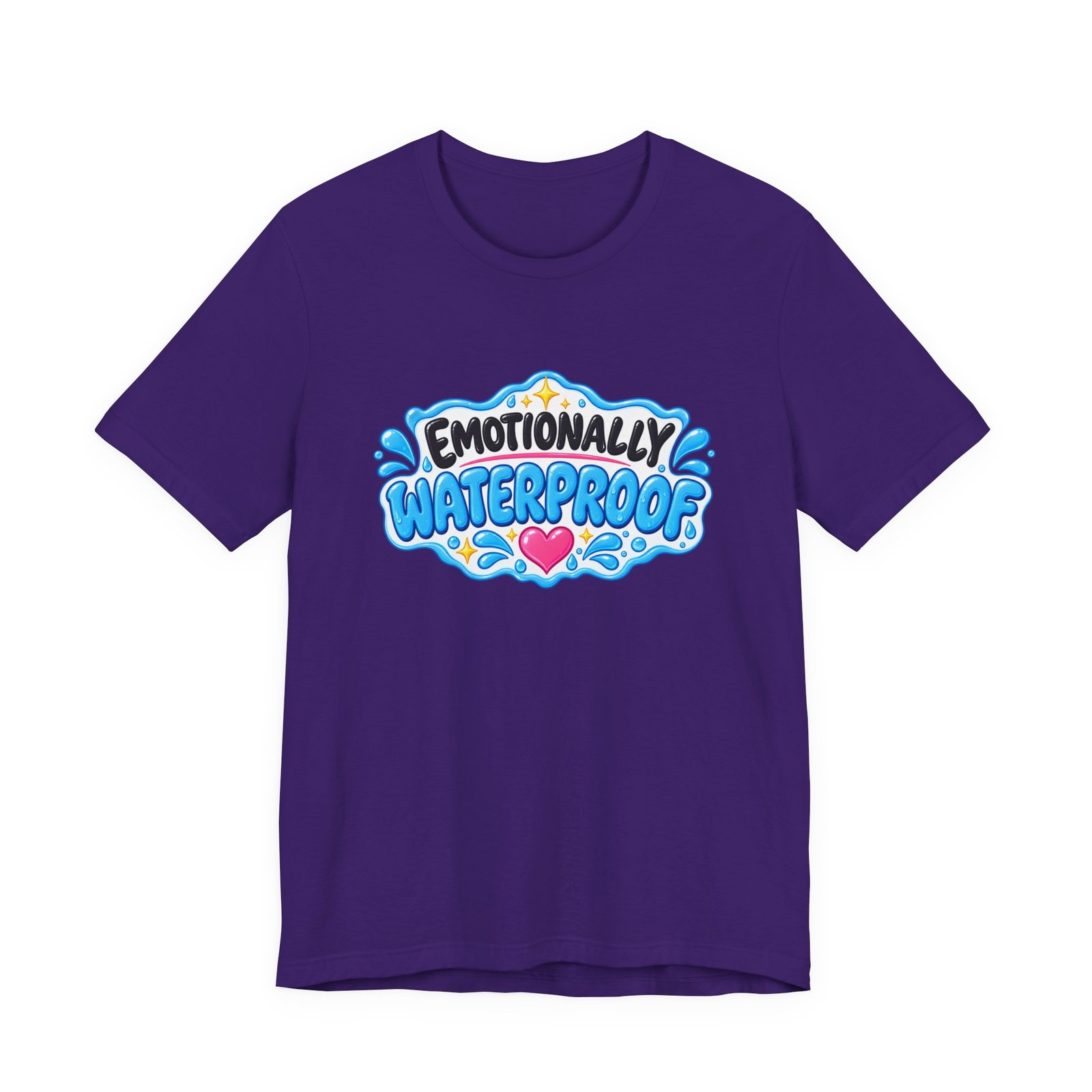 Emotionally Waterproof Makeup Humor Graphic Tee - Image 37