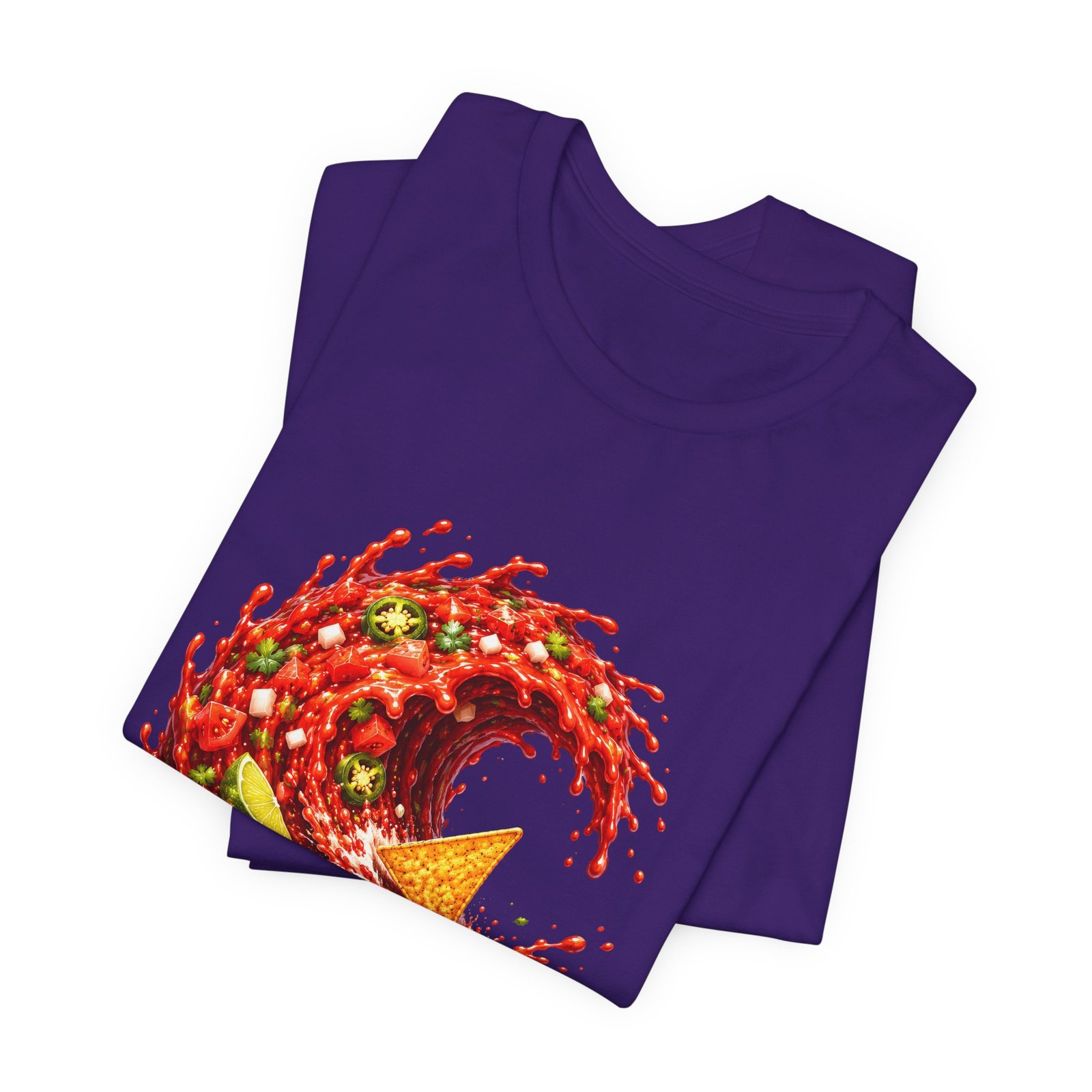 Tortilla Chip Surfing Spicy Salsa Wave Graphic Tee - Image 39