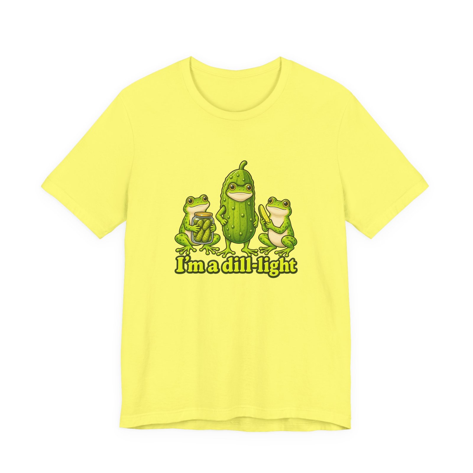 Im A Dill Light Funny Frog Pickle Pun Graphic Tee - Image 17