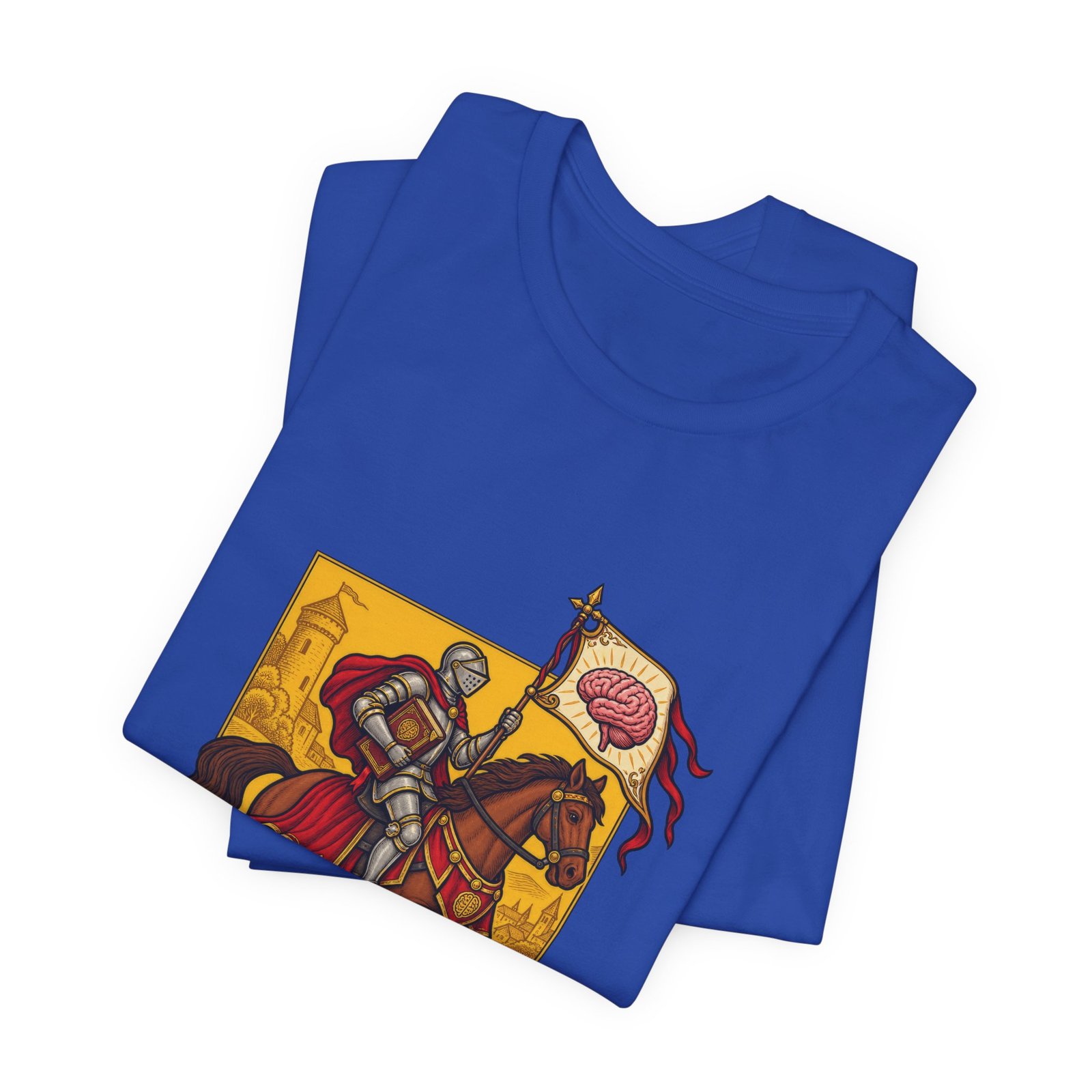 Sir Rebral Cerebral Knight Brain Banner Tee - Image 31