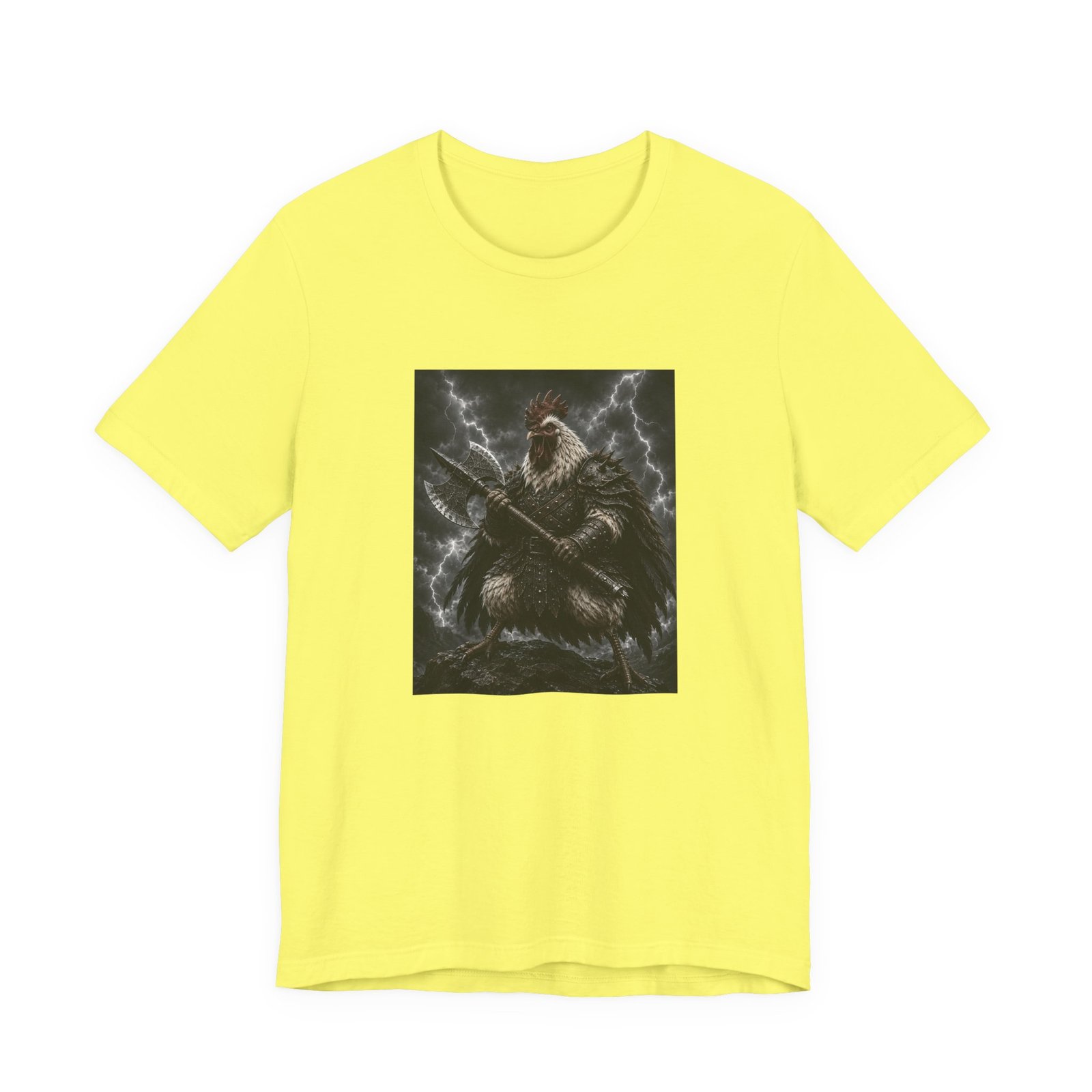 Fantasy Rooster War Lightning Axe Graphic Tee - Image 17