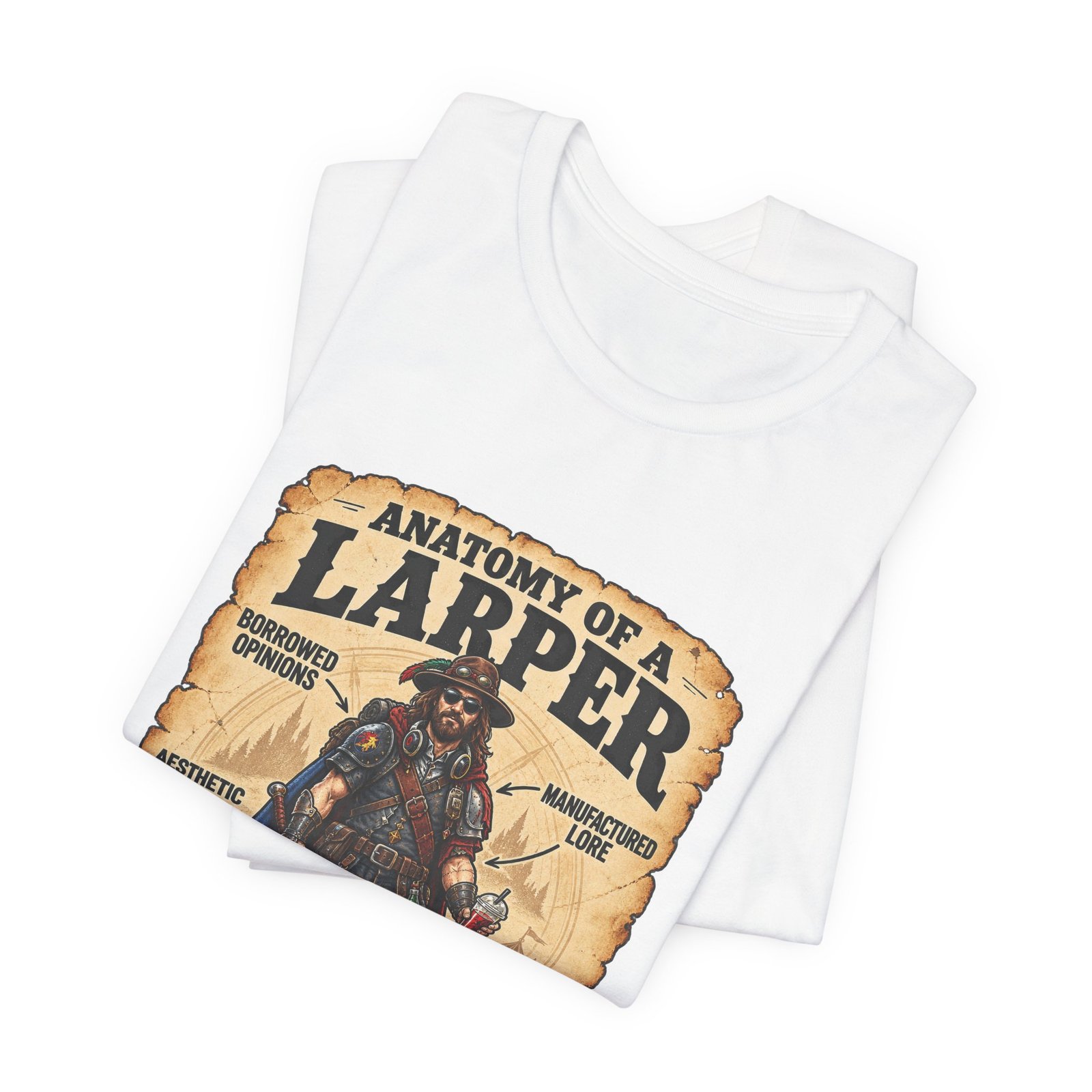 Anatomy Of A Larper Field Reference Humor Graphic Tee - Image 3