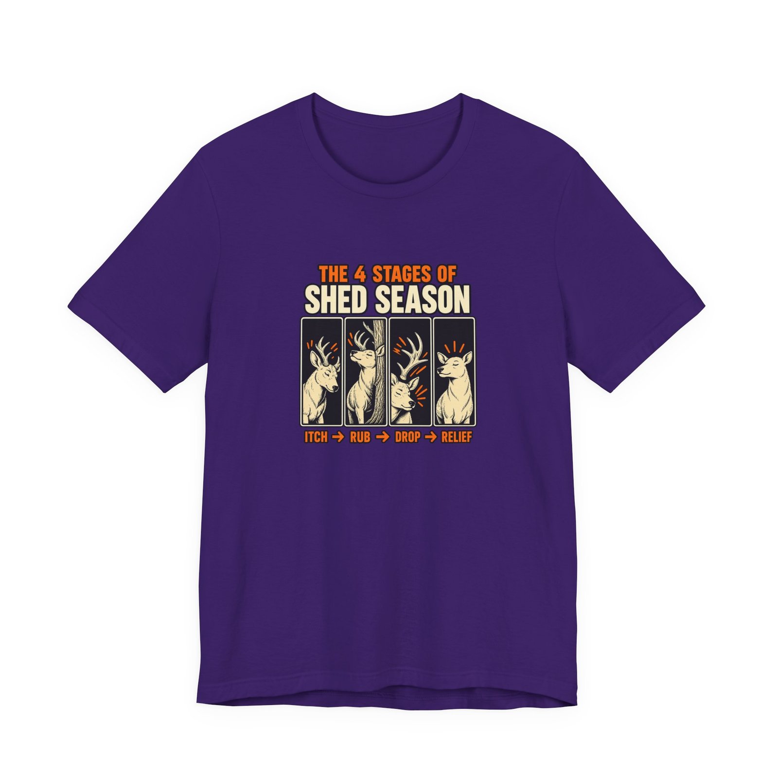 Funny Deer Shed Season Antler Shedding Graphic Tee - Image 37