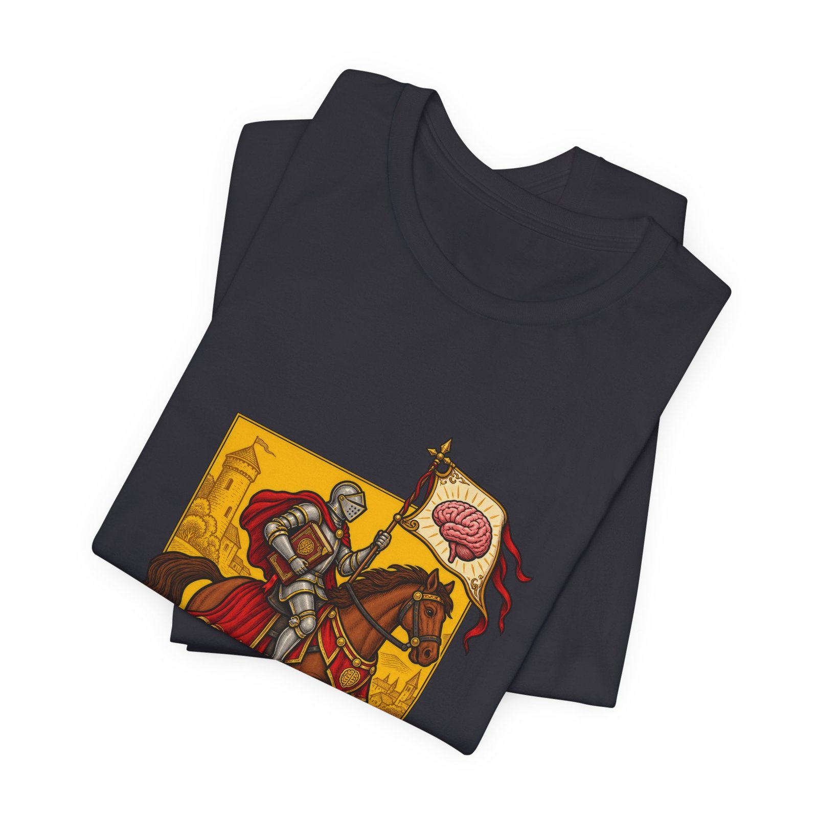 Sir Rebral Cerebral Knight Brain Banner Tee - Image 23