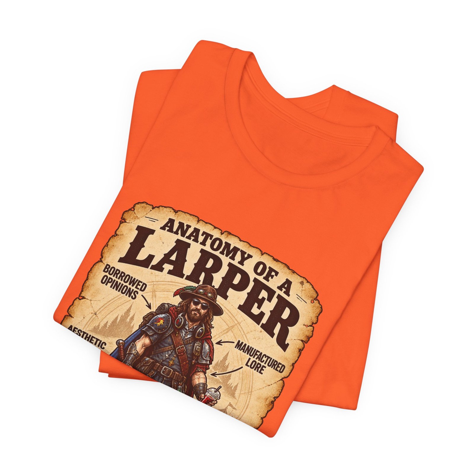 Anatomy Of A Larper Field Reference Humor Graphic Tee - Image 7