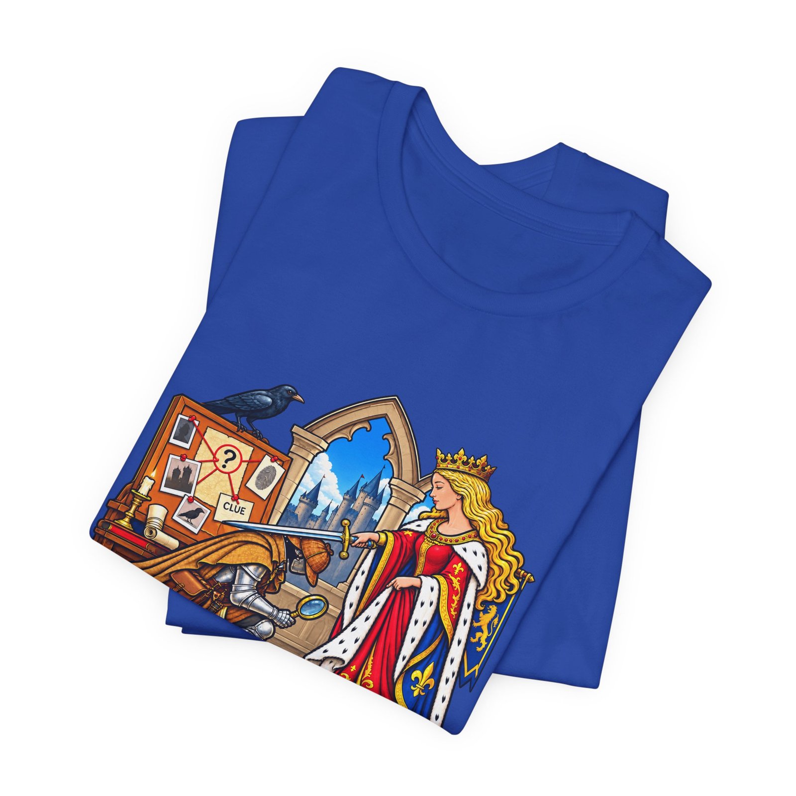 Sir Cumstantial Evidence Medieval Mystery Graphic Tee - Image 31
