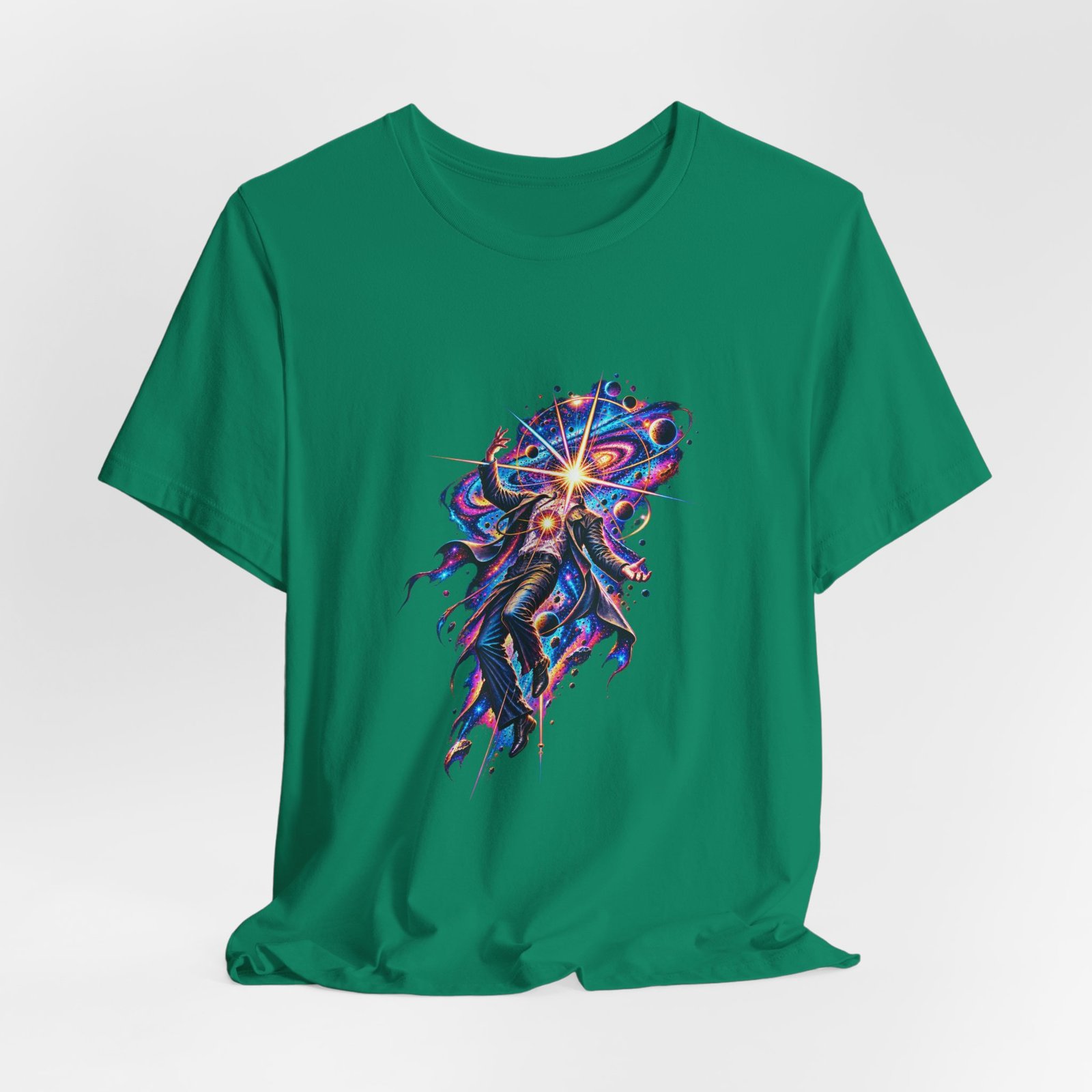 Cosmic Awakening Starburst Human Figure Graphic Tee - Image 16