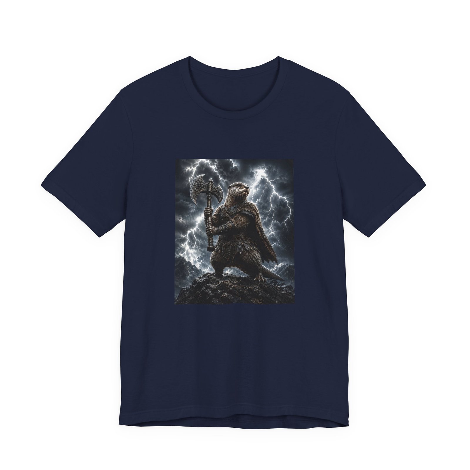Storm Otter Warrior With Axe Graphic Tee - Image 33