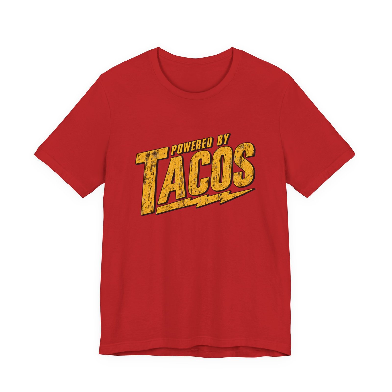 Powered By Tacos Funny Food Lover Quote Graphic Tee - Image 45