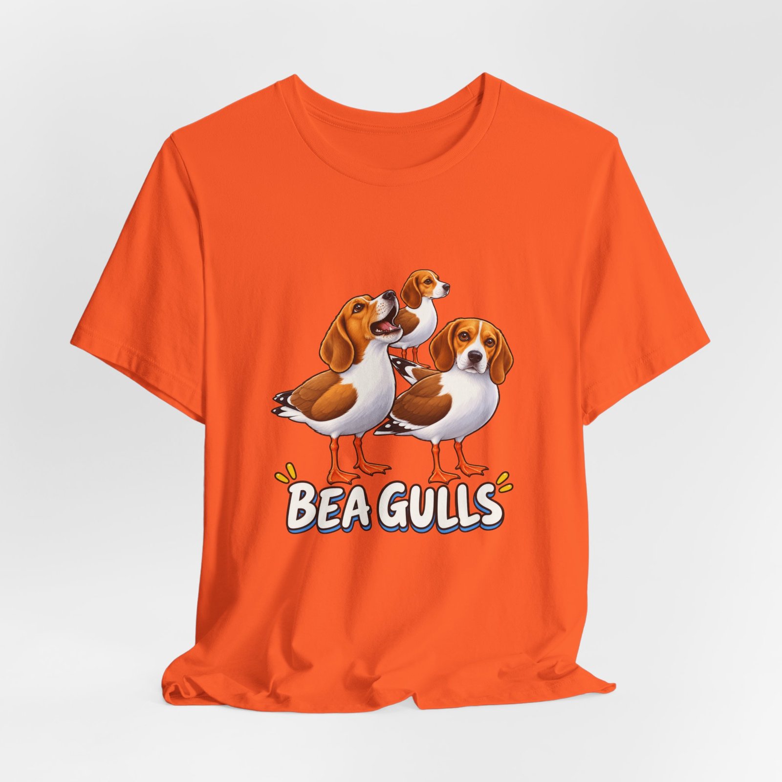 Beagulls Funny Beagle Seagull Pun Hybrid Birds Graphic Tee - Image 8